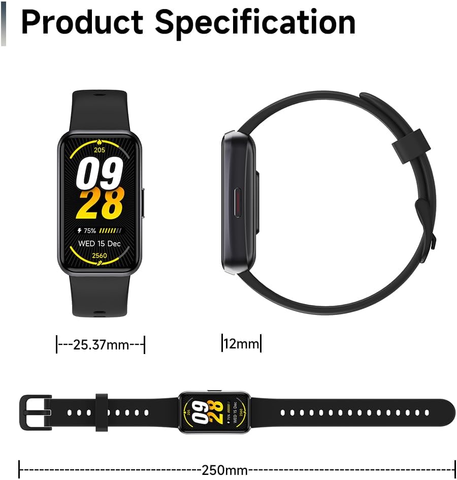 USMECBL Fitness Trackers,Blood Oxygen Heart Rate Sleep Monitor,Smart Band 24/7 Health Monitoring,Calorie Pedometer Steps Counter Activity watchs/Notifications for iOS/Android