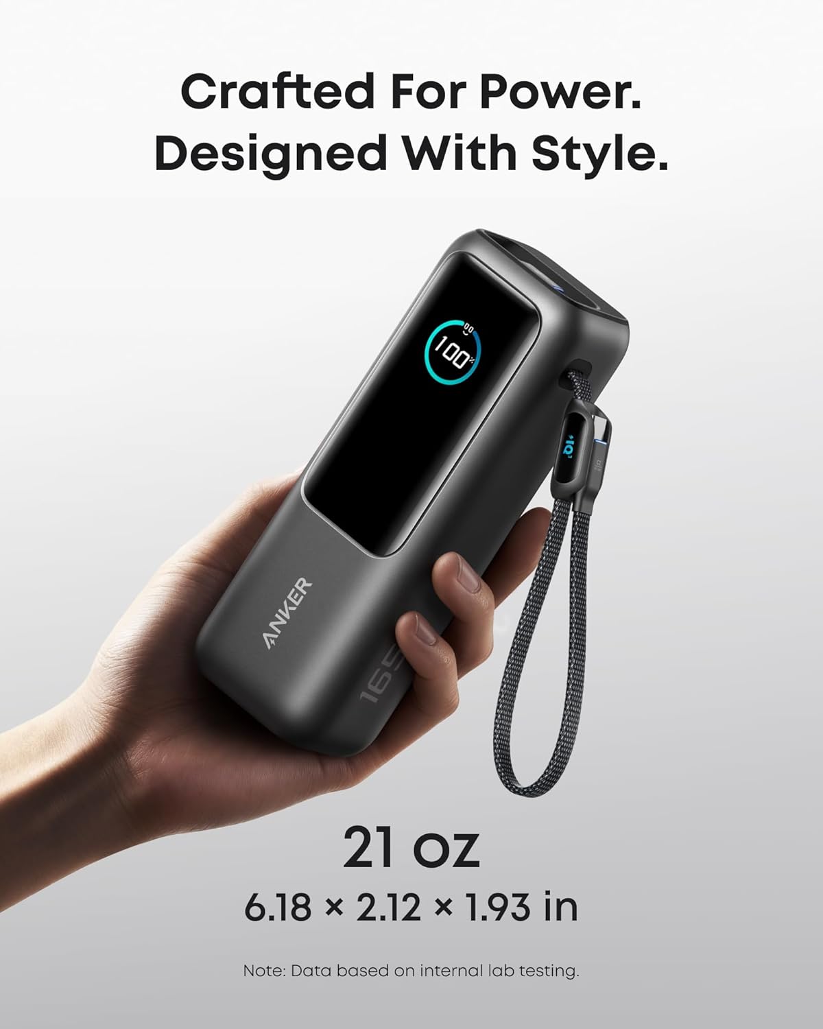 Anker Laptop Power Bank, 25,000mAh Portable Charger with Triple 100W USB-C Ports, Built-in Retractable Cables, Flight-Approved for Travel, iPhone 17/16 Series, MacBook, Samsung, and More