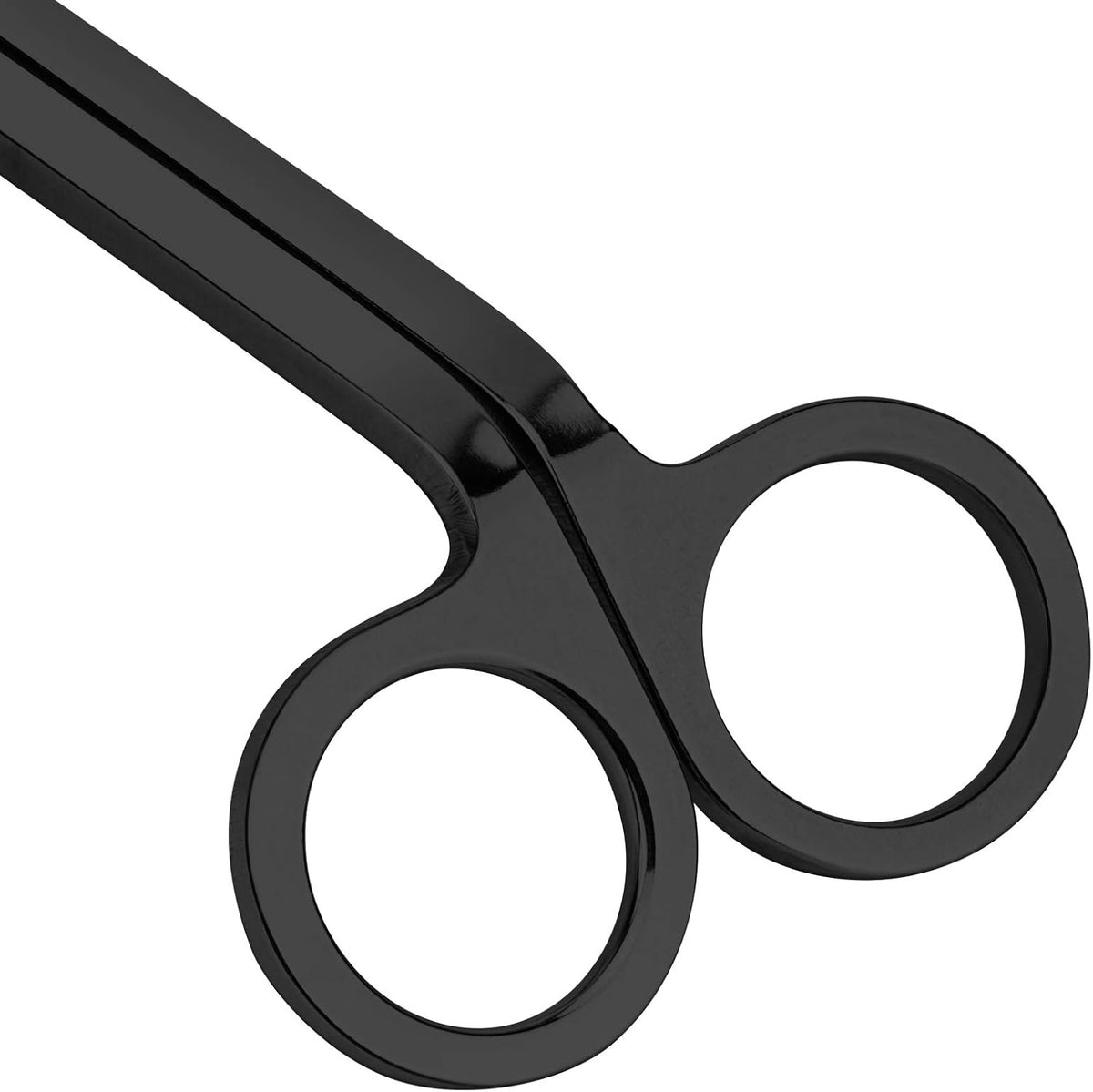 CHEFBEE Candle Wick Trimmer, Polished Stainless Steel Wick Clipper Cutter, Scissors, Reaches Deep Into Candles to Cut Spent Cord, Allow Cleaner Burn and Prevent Soot Buildup (Black)