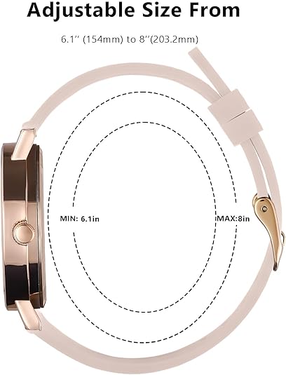 Hourstar Women's Analog Nurse Watch with Second Hand for Nursing, 12/24 Time, Silicone Band, Easy Read