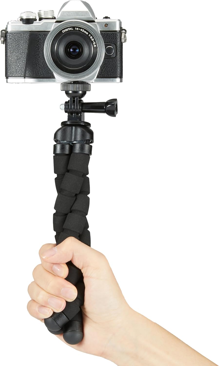 Portable and Flexible Tripod with Wireless Remote and Smartphone Clamp, 10-inch long, Black
