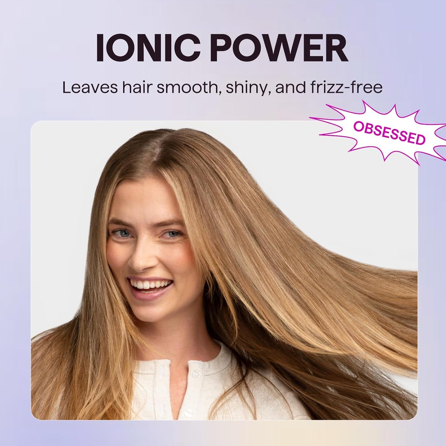 Wavytalk Hair Dryer, Blown Away Ionic Hair Dryer for Curly Hair with Diffuser, 1875W Fast Drying Blow Dryer with Ceramic Technology, 3 Attachments for All Hair Types, Light and Quiet, White