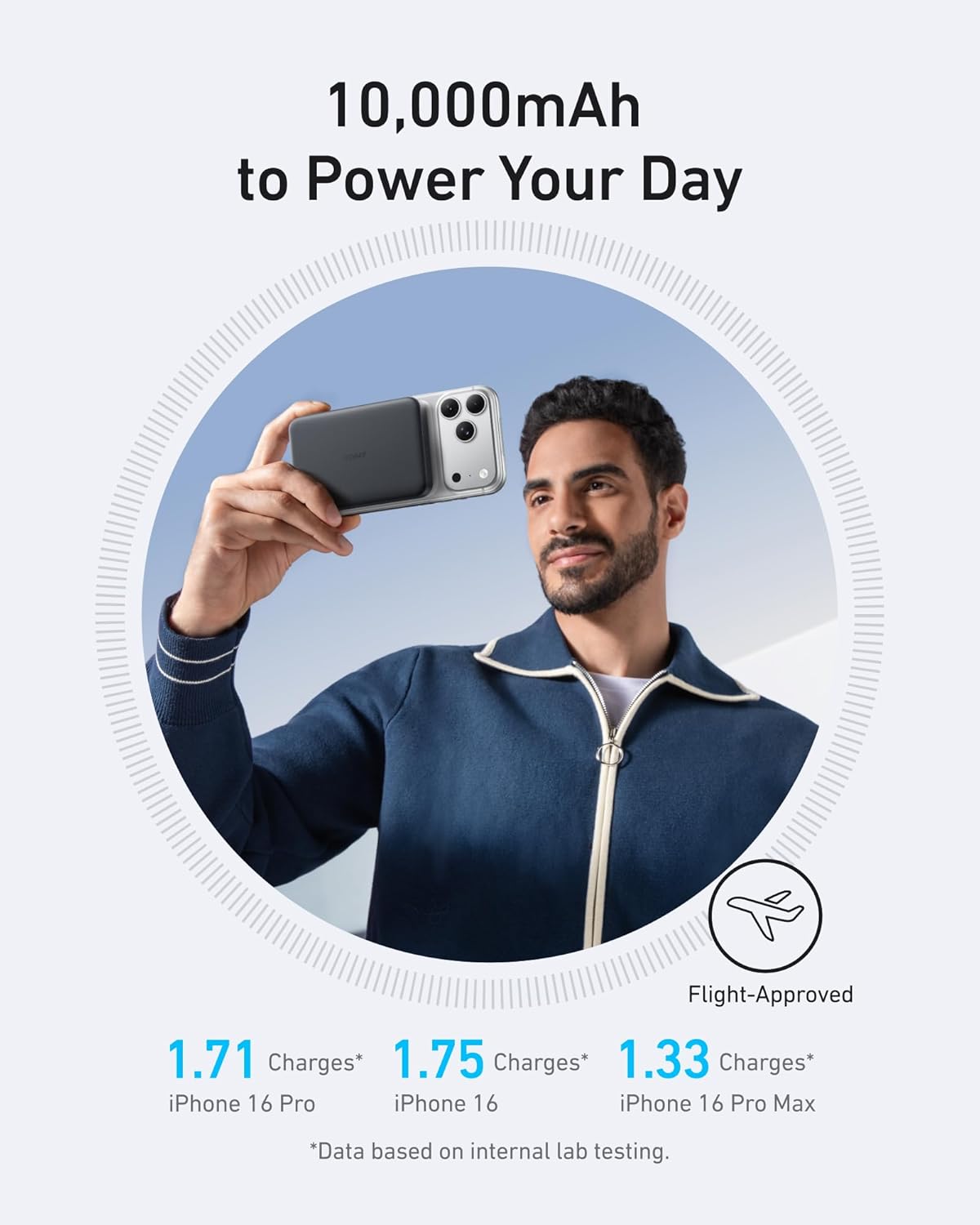 Anker MagGo Power Bank, Ultra-Slim 10,000mAh Magnetic Battery Pack, Qi2 Certified 15W Ultra-Fast MagSafe Compatible Portable Charger, Ergonomic Design, for iPhone17/16/15/14 Series Only(Not for Pixel)