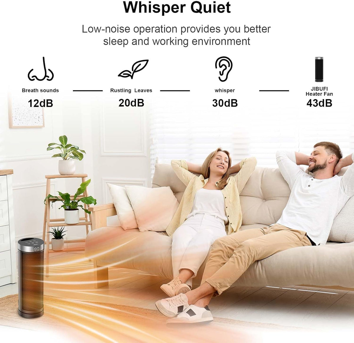 Ceramic Space Heater, Portable Indoor Heater with Remote Control, Three Heating Modes, Overheat and Tip-Over Protection, Suitable for Home, Bedroom, and Office Indoor Use