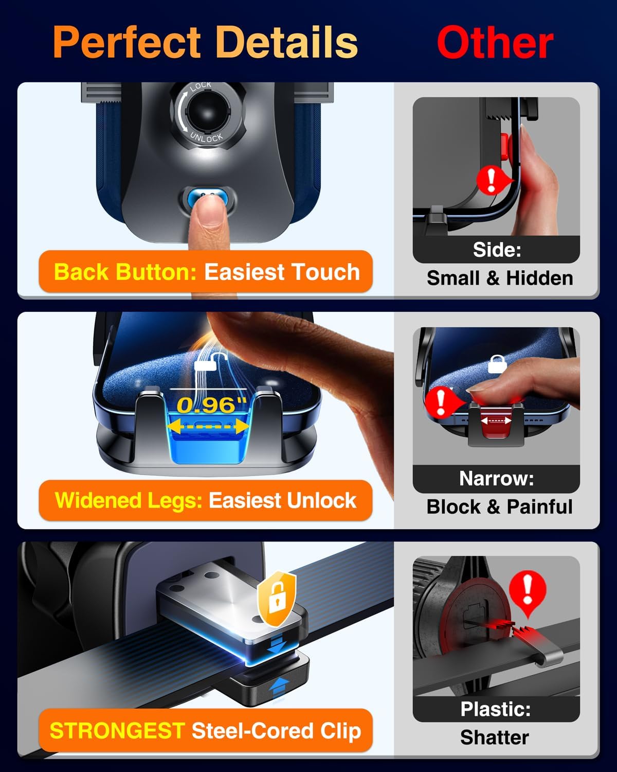 VANMASSใ85+LBS Strongest Suction & Military-Grade Ultimate Car Phone MountใPatent & Safety Certsใ Cell Phone Holder Truck for Dashboard Windshield Vent for iPhone 17 Pro Max 16 15 for Samsung