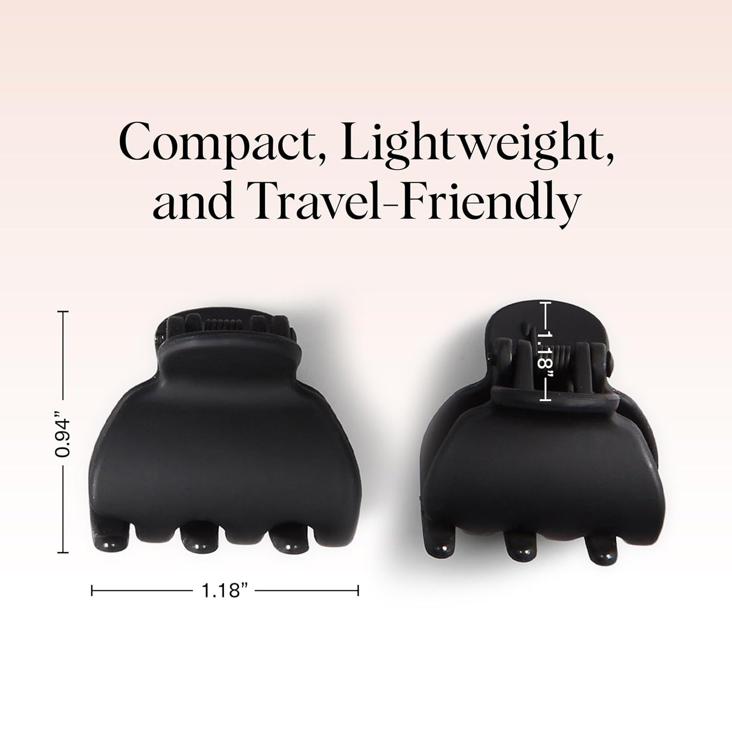 Kitsch Mini Claw Clips for Women - Stylish Small Hair Clips for Kids | Stays In Place Without Pulling or Snagging | Durable & Sturdy Plastic | Ideal Gifts for Women - Tortoise & Black, 6 Pcs