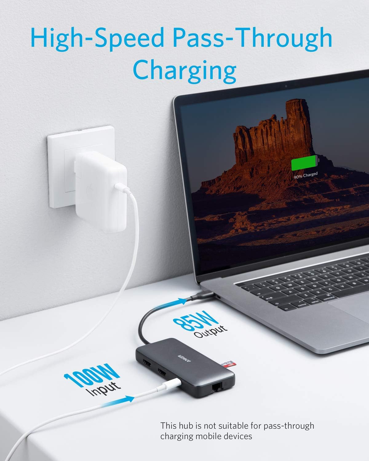 Anker Laptop Docking Station Dual Monitor, 8-in-1 USB C Hub, 4K Dual Monitor with 2 HDMI, 1 Gbps Ethernet Hub, 85W Power Delivery, SD Card Reader for MacBook Pro, XPS and More (Charger not Included)