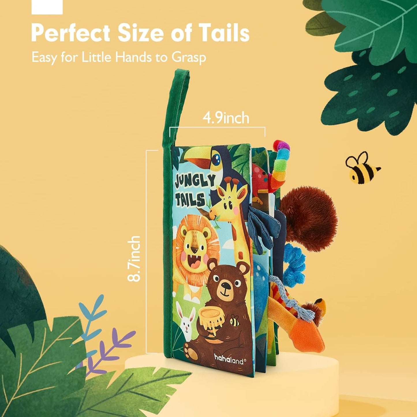 hahaland Baby Books 0-6 Months,Infant Tummy Time Toy Sensory Toys 6 to 12 Months Touch Feel Book Travel Toy Gifts for Boy Girl 0-3 Month Baby Shower Valentine Birthday Easter Basket Stuffers (Single)