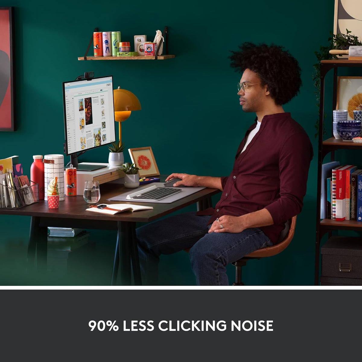 Logitech Signature M550 L Full Size Wireless Mouse - for Large Sized Hands, 2-Year Battery, Silent Clicks, Bluetooth, Multi-Device Compatibility - Black