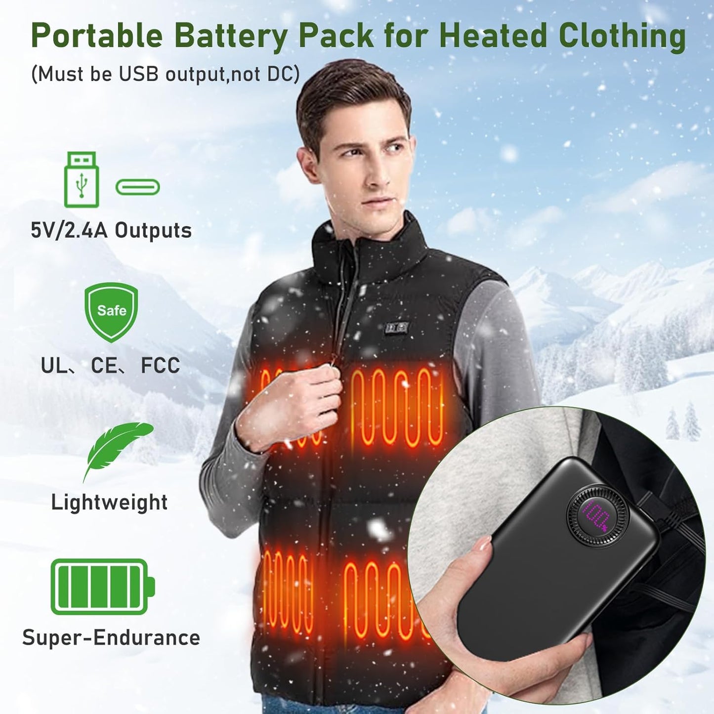 Power Bank,10000mAh 22.5W Max Portable Charger Built in Cables,4 Outputs 2 Inputs External Phone Powerbank,5V/3A Fast Charging Travel Charger for iPhone Android iPad,(Pearl Black)