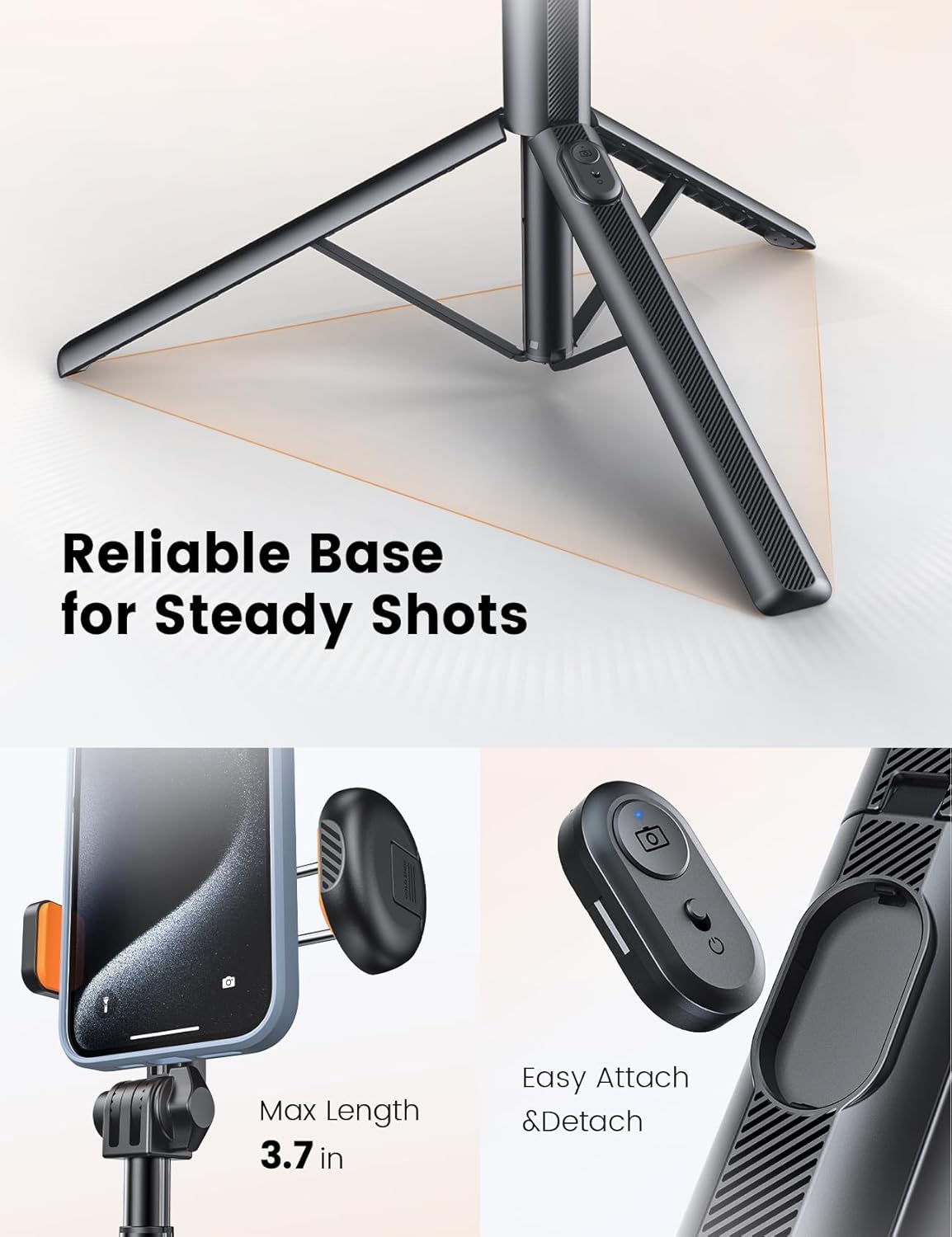 71" Phone Tripod, NT79 Extendable Selfie Stick with 1/4" Camera Mount for Cell Phone&Camera, Phone Tripod Stand Holder with Remote Compatible with iPhone Android, Camera