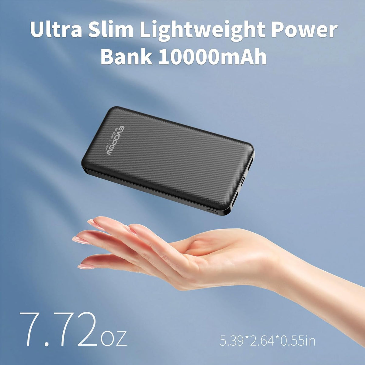 2 Pack Portable Charger, Slimmer 10000mAh Power Bank, USB C in&Out Fast Charging Battery Pack, Portable Power Bank for iPhone 16 15 14 13 12 iPad Samsung S23 S22 Pixel and Heated Vest (Black)