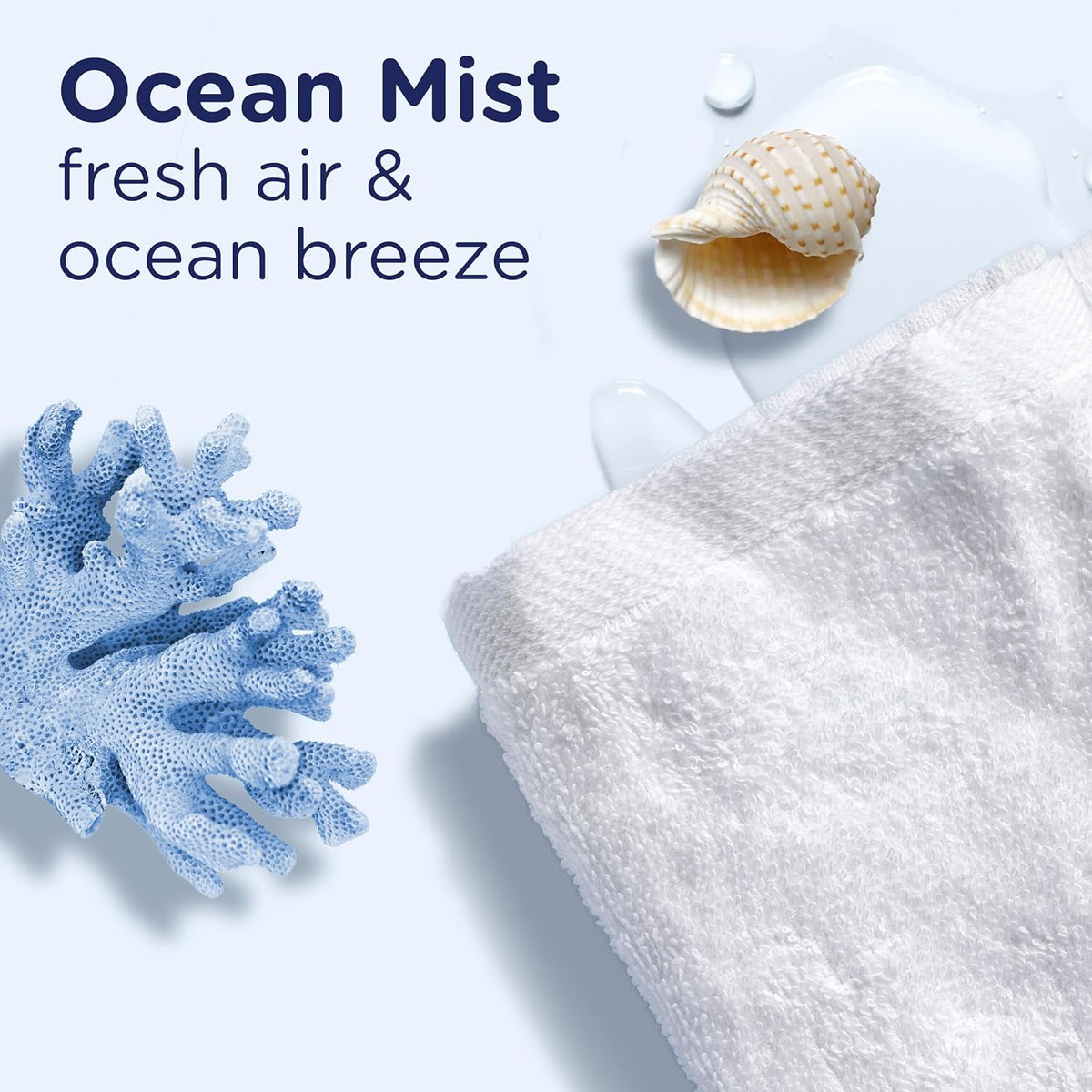 Downy Light Laundry Scent Booster Beads for Washer, Ocean Mist Scent, 30.1 oz, with No Heavy Perfumes
