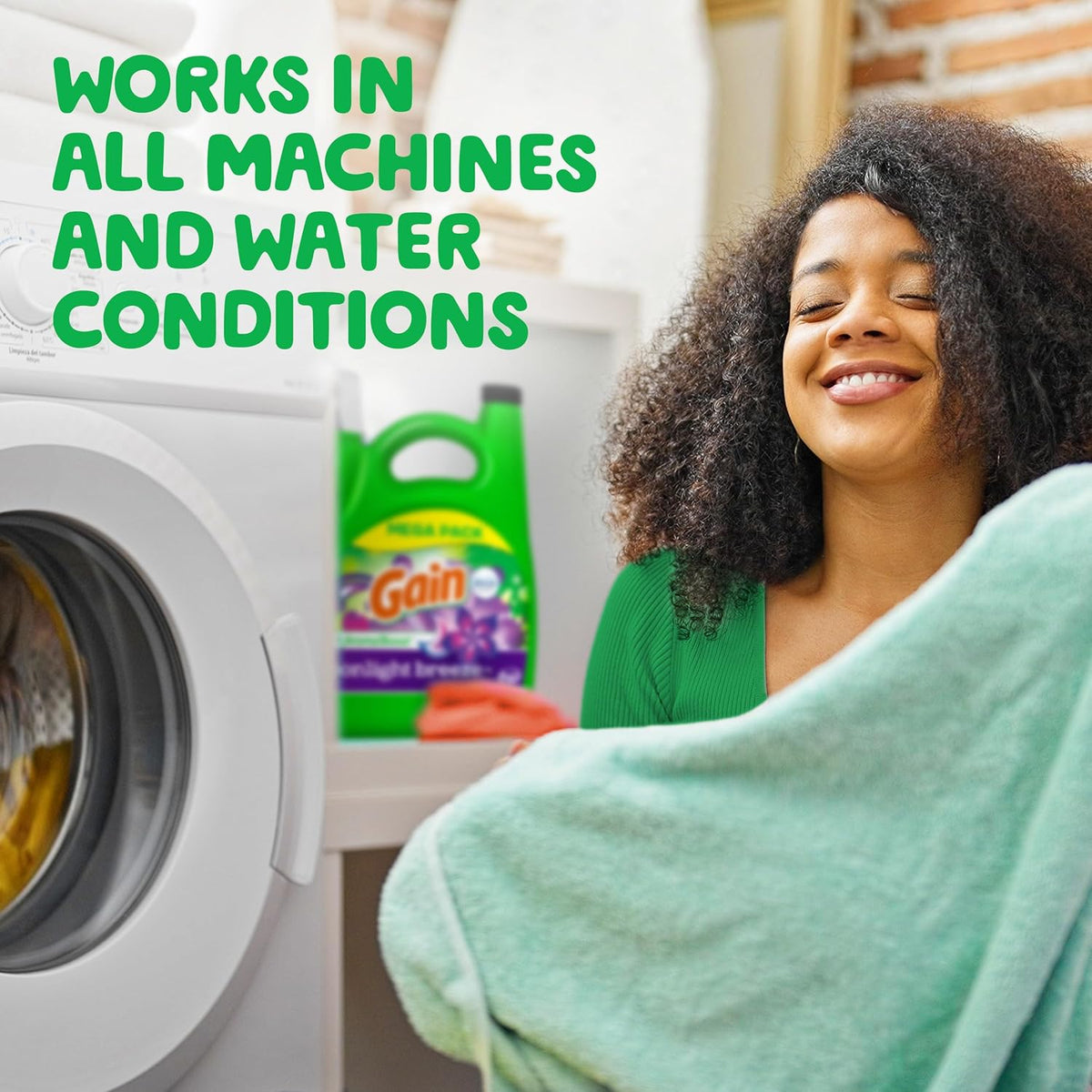 Gain + Aroma Boost Laundry Detergent Liquid Soap, Moonlight Breeze Scent, 45 Loads, 65 Fl Oz, (Pack of 2), He Compatible, Gain Laundry Detergent, Liquid Laundry Detergent
