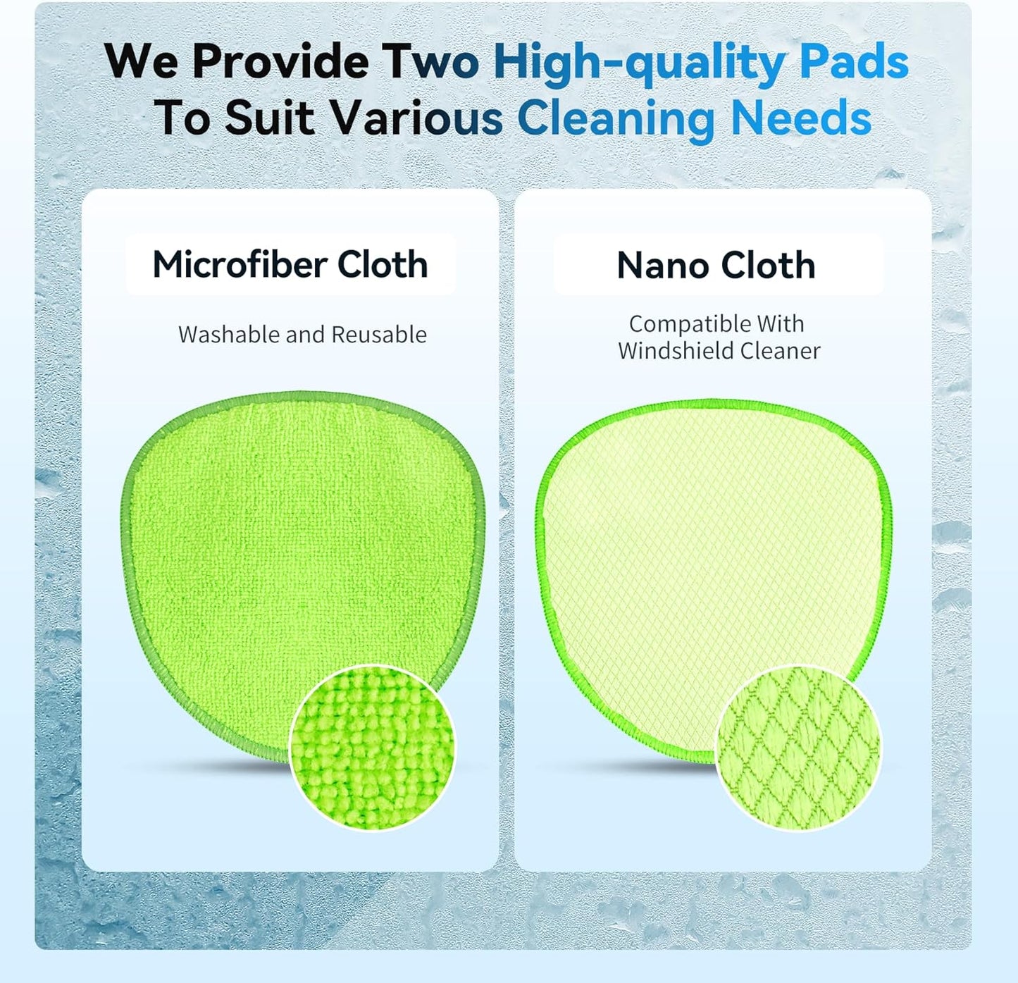 XINDELL Extendable Windshield Cleaner for Car, Long Handle Car Interior Glass Cleaning Tool with Pivot Head – Reusable Microfiber Pads, Streak-Free Auto Detailing Kit for SUV Truck