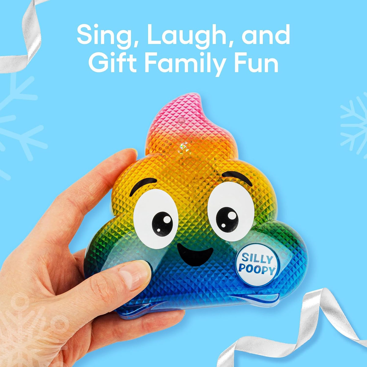 Silly Poopy's Hide & Seek by Relatable, The Talking, Singing, Rainbow Hide & Seek Toy, Fun Learning Toys for Toddlers, Interactive Toddler Toys, Hide and Seek Games, Includes 1 Toy & 2 AA Batteries