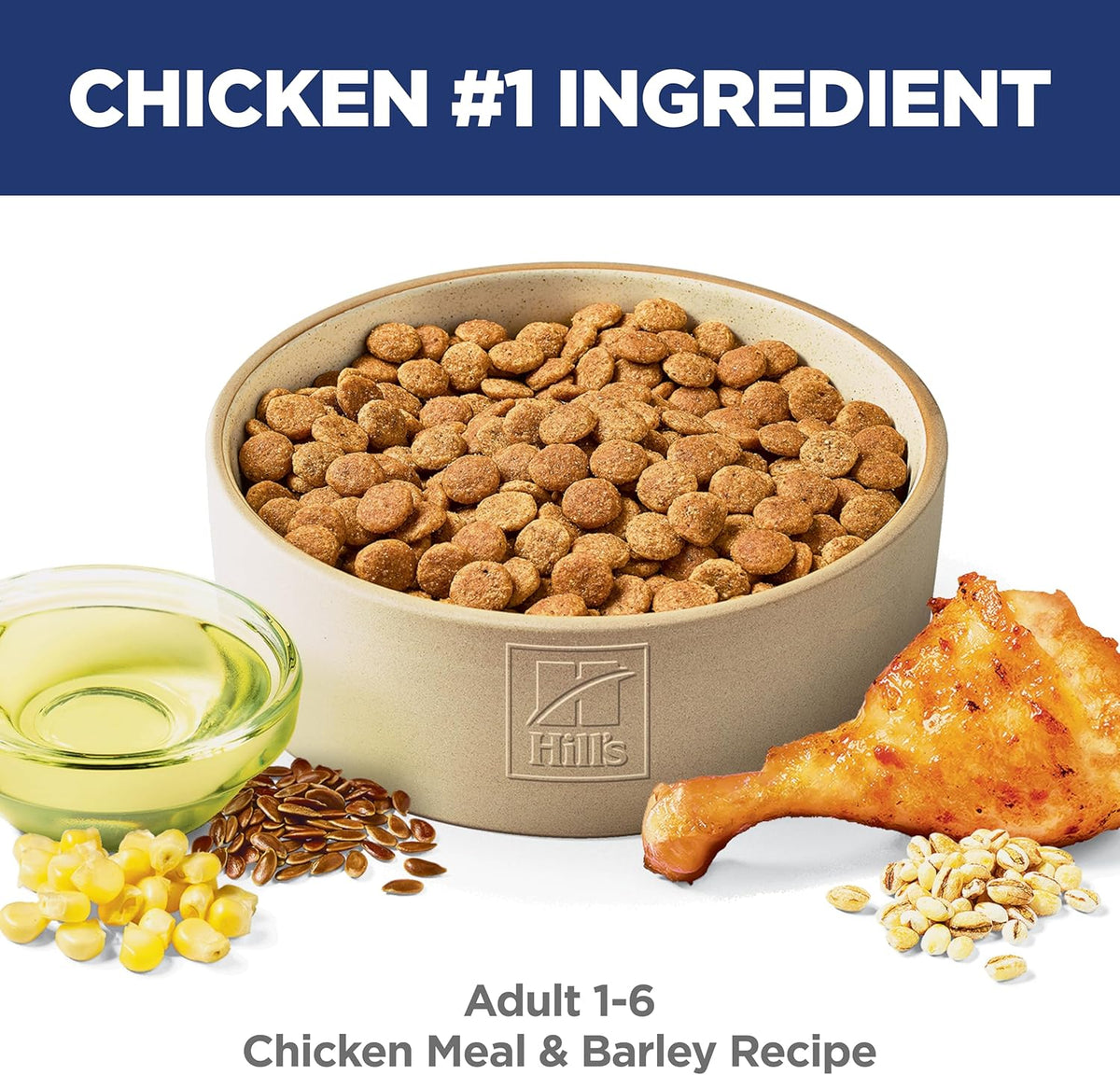 Hill's Science Diet Adult 1-6, Adult 1-6 Premium Nutrition, Dry Dog Food, Chicken & Barley, 5 lb Bag - Cart Shape
