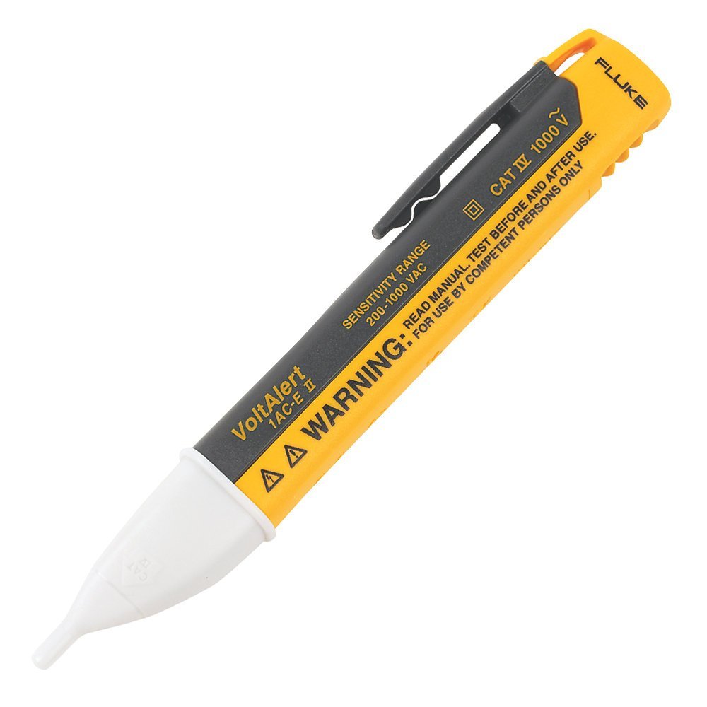 Fluke 1AC II VoltAlert Non-Contact Voltage Tester, Pocket-Sized, 90-1000V AC, Audible Beeper, CAT IV Rating