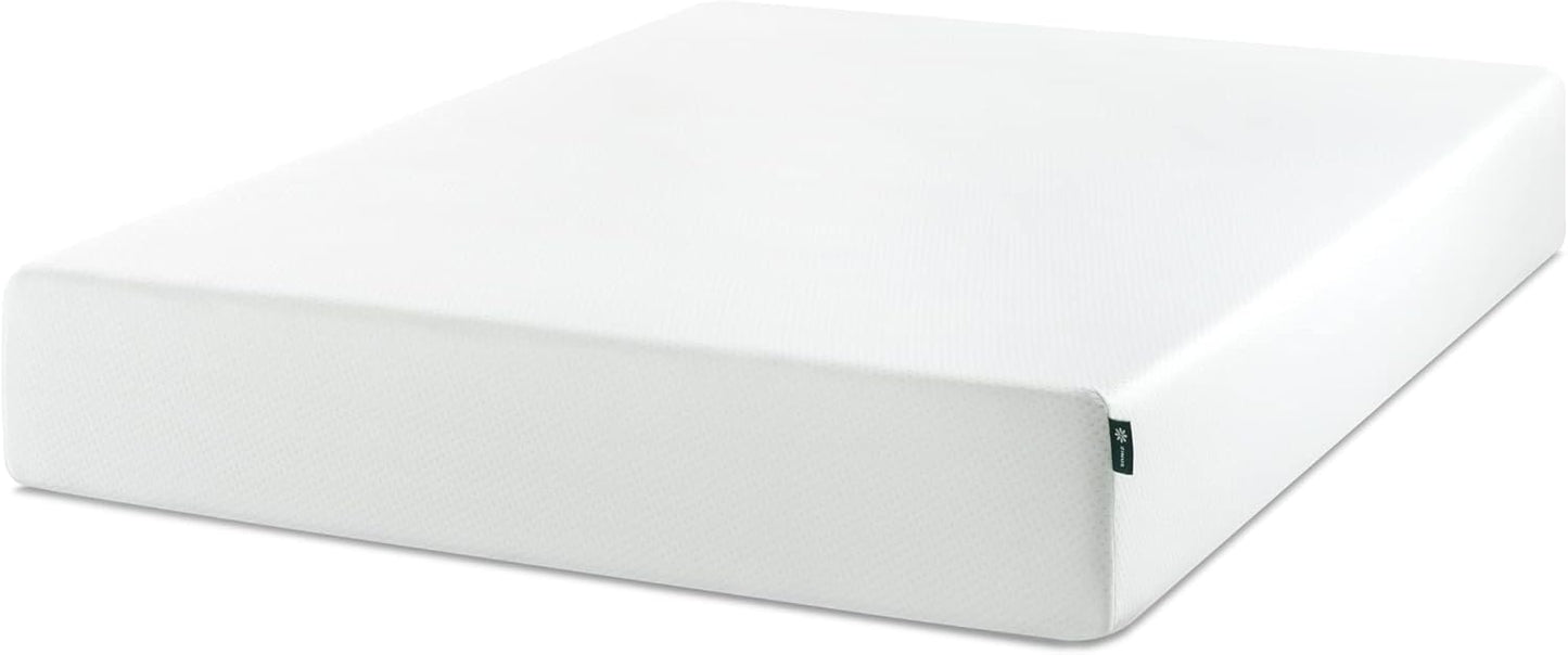 ZINUS 10 Inch Queen Green Tea Memory Foam Mattress [New Version], Fiberglass free, Medium Firm Feel, Zoned Pressure Relief, Certified Safe Foams & Fabric, Mattress in A Box