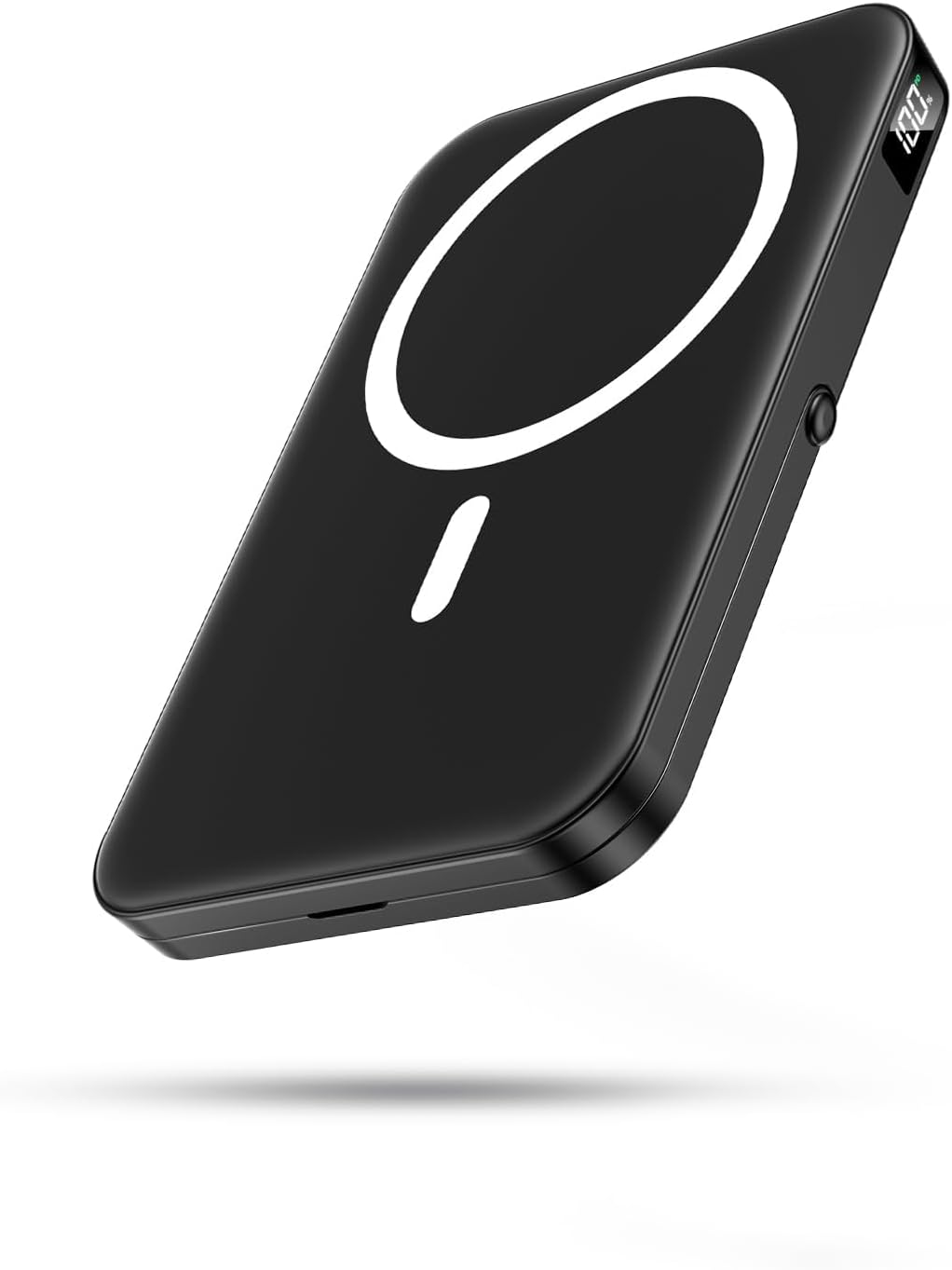 Portable Charger for Magsafe Battery Pack,10000mAh Power Bank with Foldable Stand,Travel PD 22.5W Fast Charge,Magnetic Charge Wireless Charger for iPhone 17/16/15/14/13/12 Series–Black