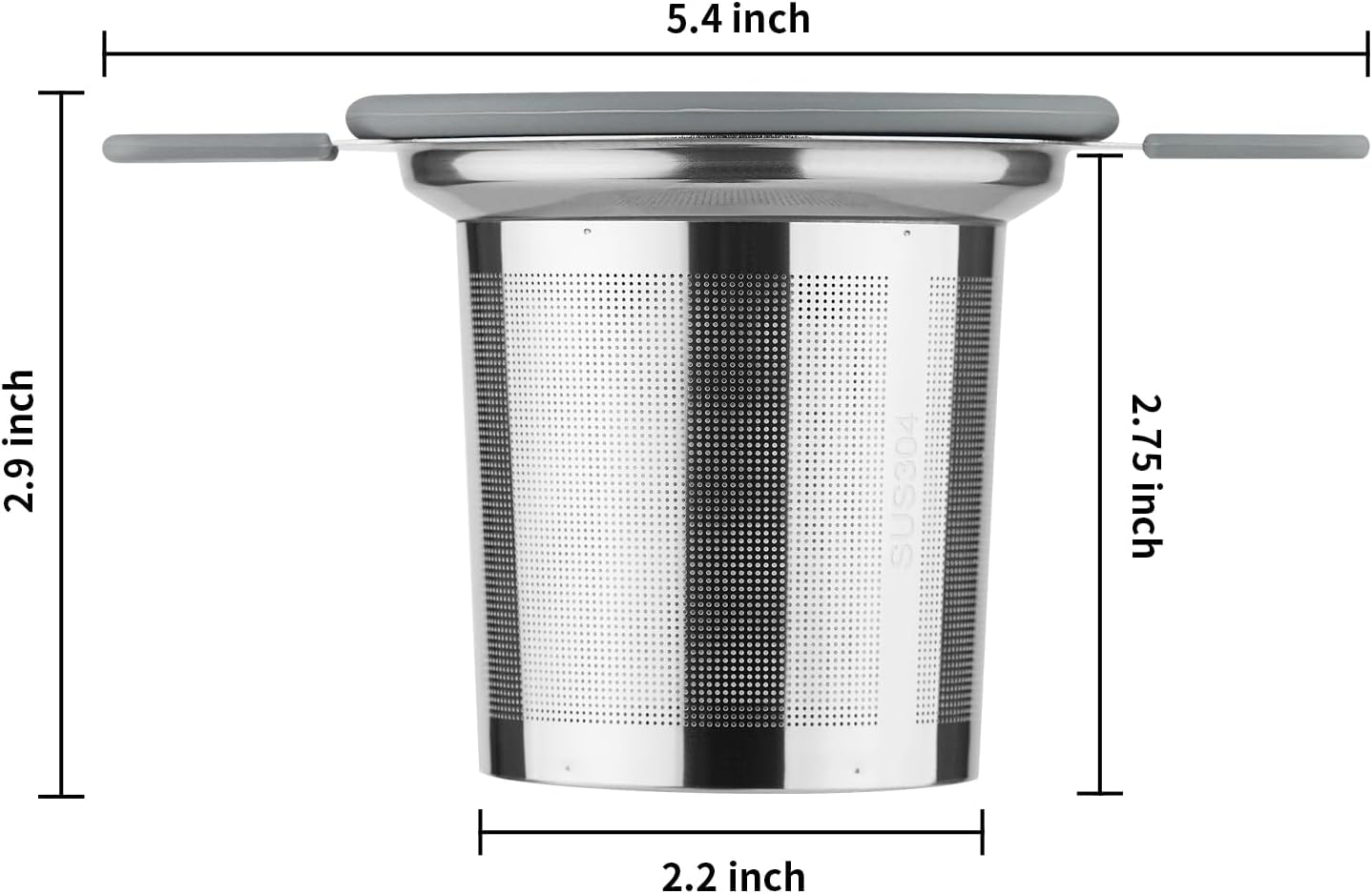 Ohtomber Tea Infuser Strainers, Stainless Steel Loose Leaf Tea Strainer Stepper with Heat Proof Double Handles, Extra Fine Mesh Ball Infusers, Diffuser Holder Filter for Mugs