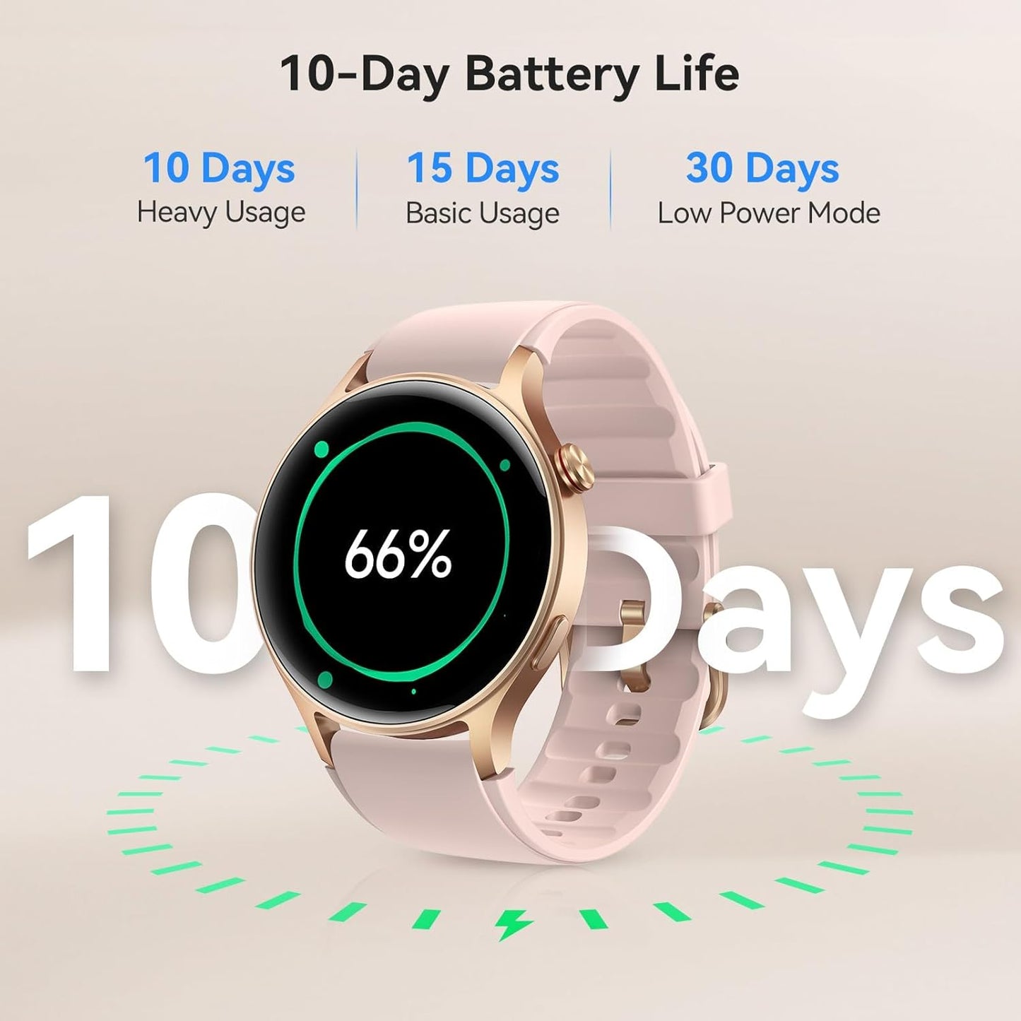 Smart Watch for Women, Answer/Make Call, 1.32'' AMOLED Ultra-Clear Screen Fitness Tracker with Heart Rate/Sleep/SpO2 Monitor, Smartwatch for iPhone/Samsung/Android, 110+ Sport Modes, 3ATM Waterproof