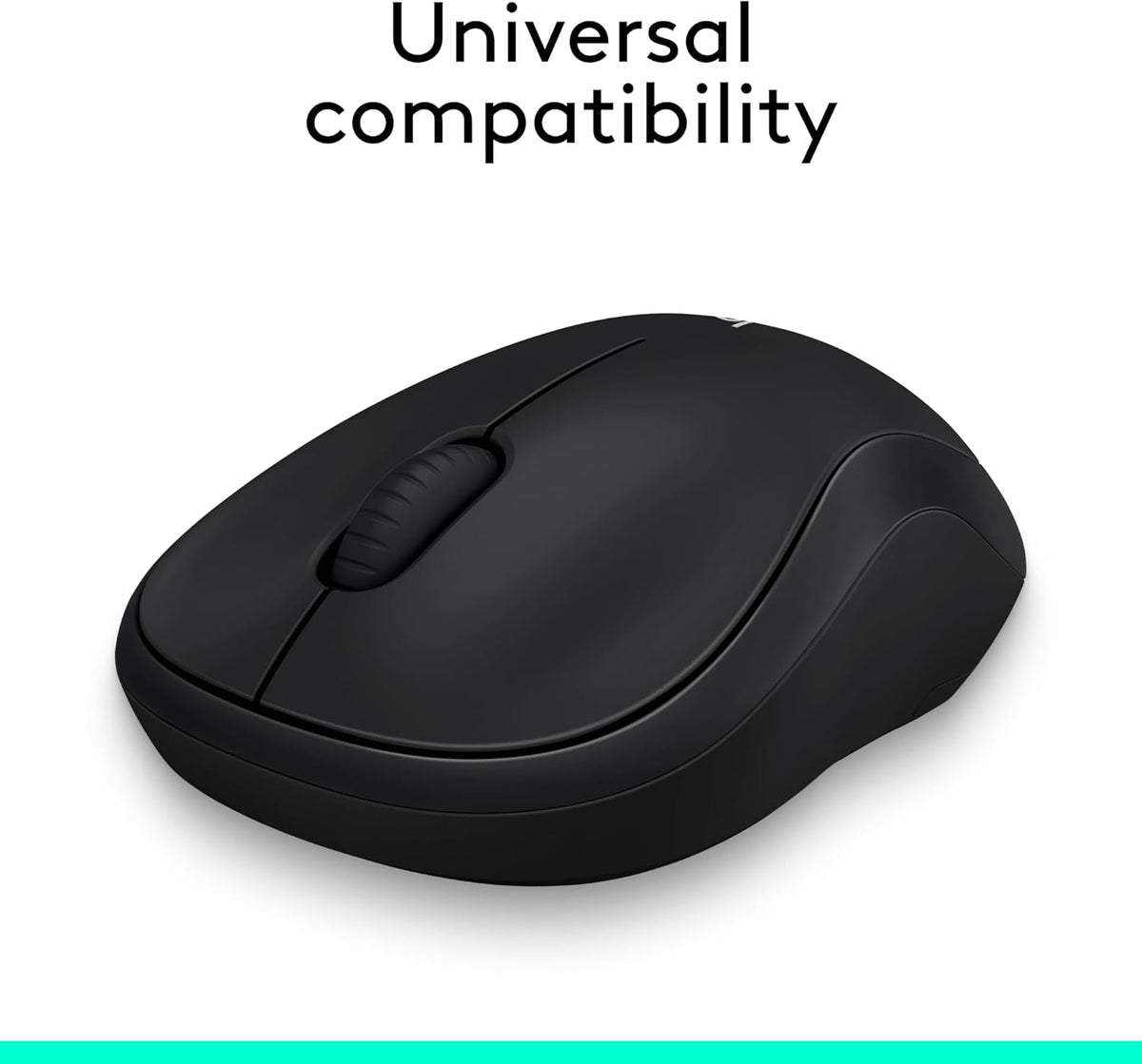 Logitech M185 Wireless Mouse, 2.4GHz with USB Mini Receiver, 12-Month Battery Life, 1000 DPI Optical Tracking, Ambidextrous, Compatible with PC, Mac, Laptop - Black