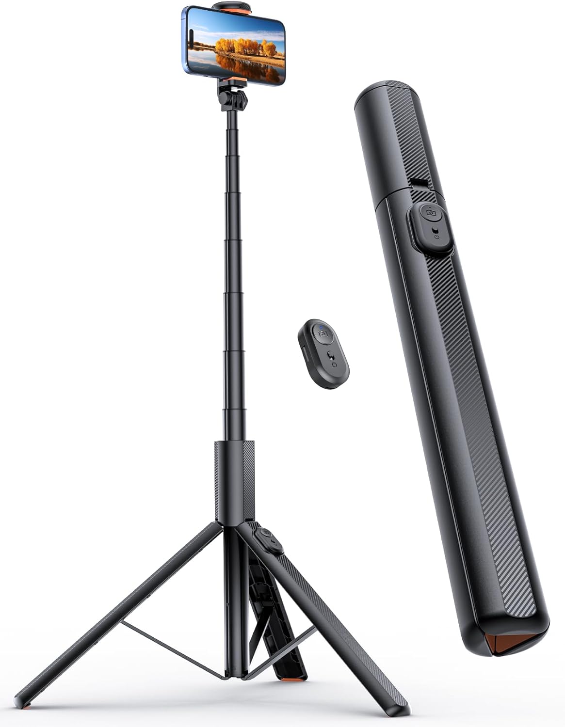 71" Phone Tripod, NT79 Extendable Selfie Stick with 1/4" Camera Mount for Cell Phone＆Camera, Phone Tripod Stand Holder with Remote Compatible with iPhone Android, Camera