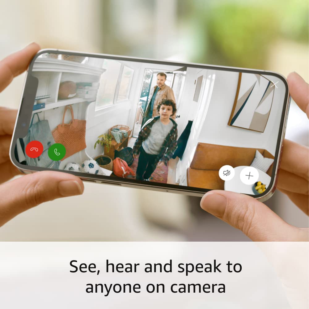 Ring Indoor Cam, Home or business security in 1080p HD video, Black