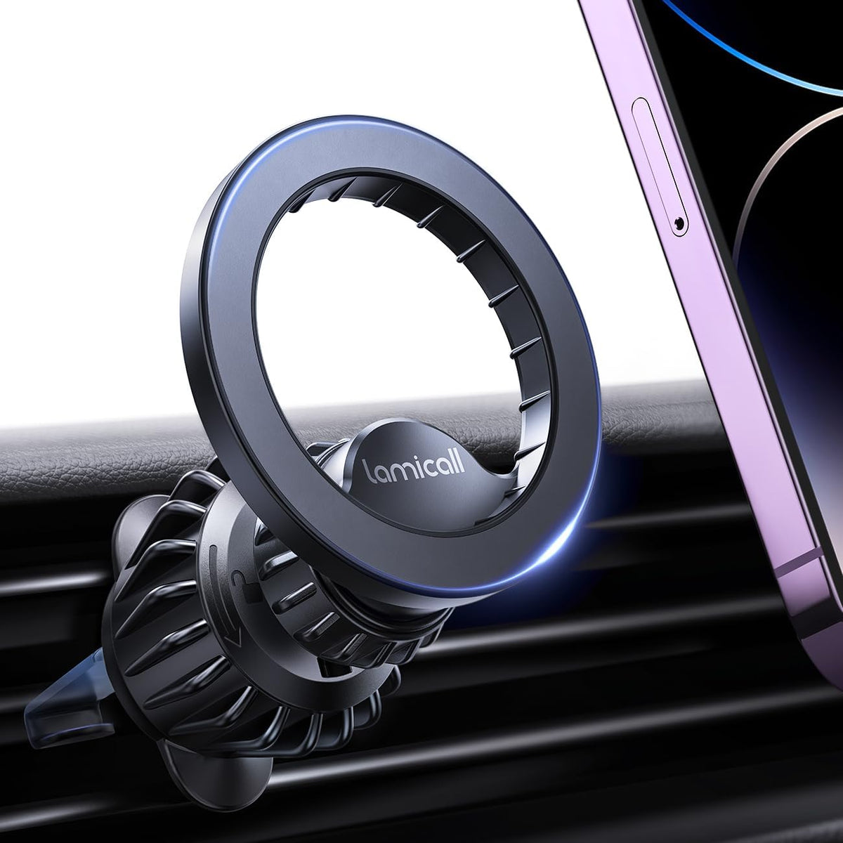 Lamicall for MagSafe Car Mount - [20 Super Magnets] Magnetic Car Phone Mount, Air Vent Phone Holder Car, Hands Free Valentines Day Gift Cell Phone Holder Car fit iPhone 17 16 15 Pro Max Electronics
