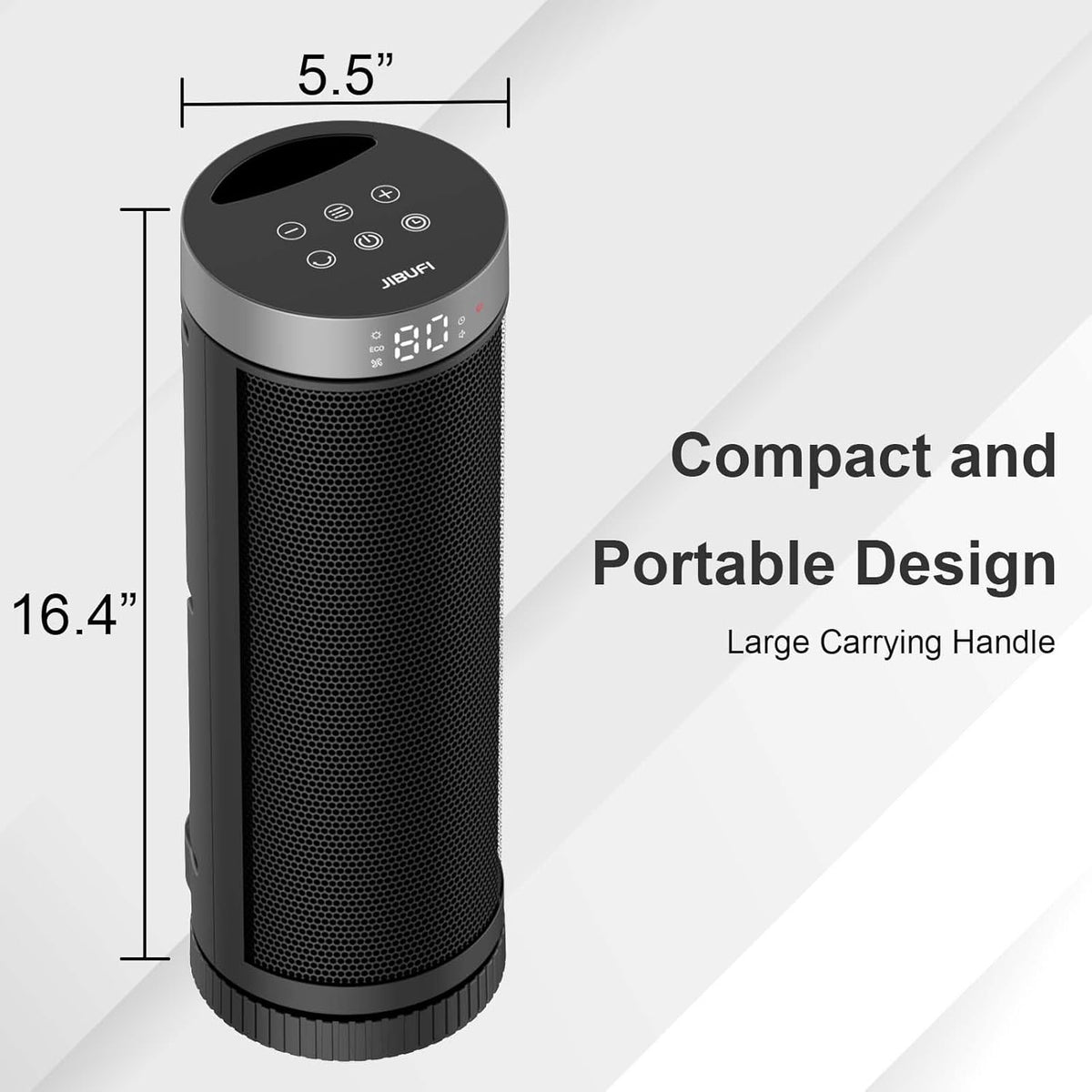 Ceramic Space Heater, Portable Indoor Heater with Remote Control, Three Heating Modes, Overheat and Tip-Over Protection, Suitable for Home, Bedroom, and Office Indoor Use