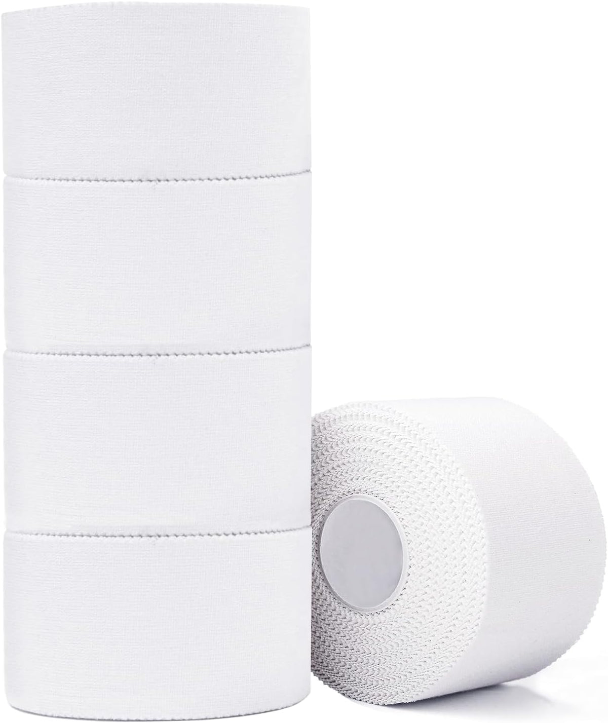Athletic Tape,5 Pack White Sports Tape,Very Strong No Sticky Residue Wrist Ankle Tape for Gymnastics Boxing Lacrosse Climbing Hockey Bat