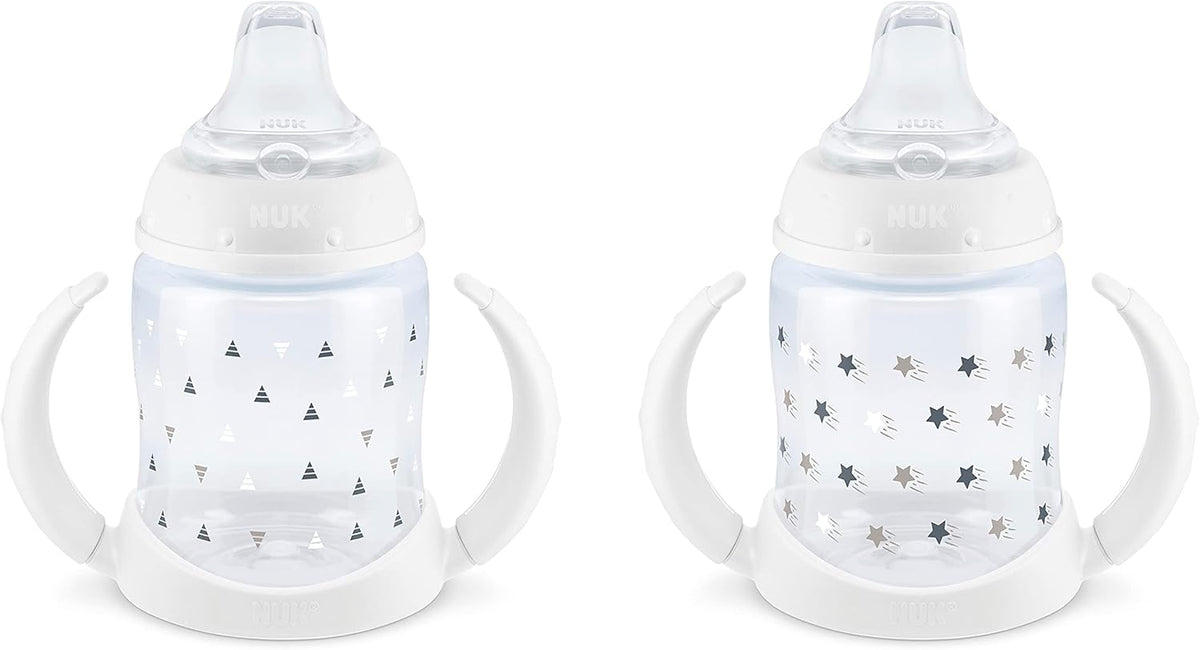NUK Learner Cup, 6+ Months, Timeless Collection, Amazon Exclusive, 5 Oz, Pack of 2 – BPA Free, Spill Proof Sippy Cup