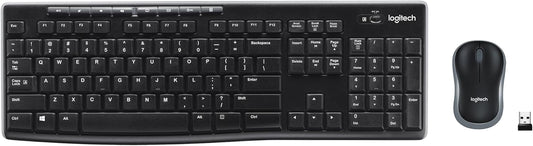 Logitech MK270 Wireless Keyboard and Mouse Combo for Windows, 2.4 GHz, 8 Multimedia Keys, PC, Laptop, Wireless Keyboard Compact Mouse Combo - Black Visit the Logitech Store