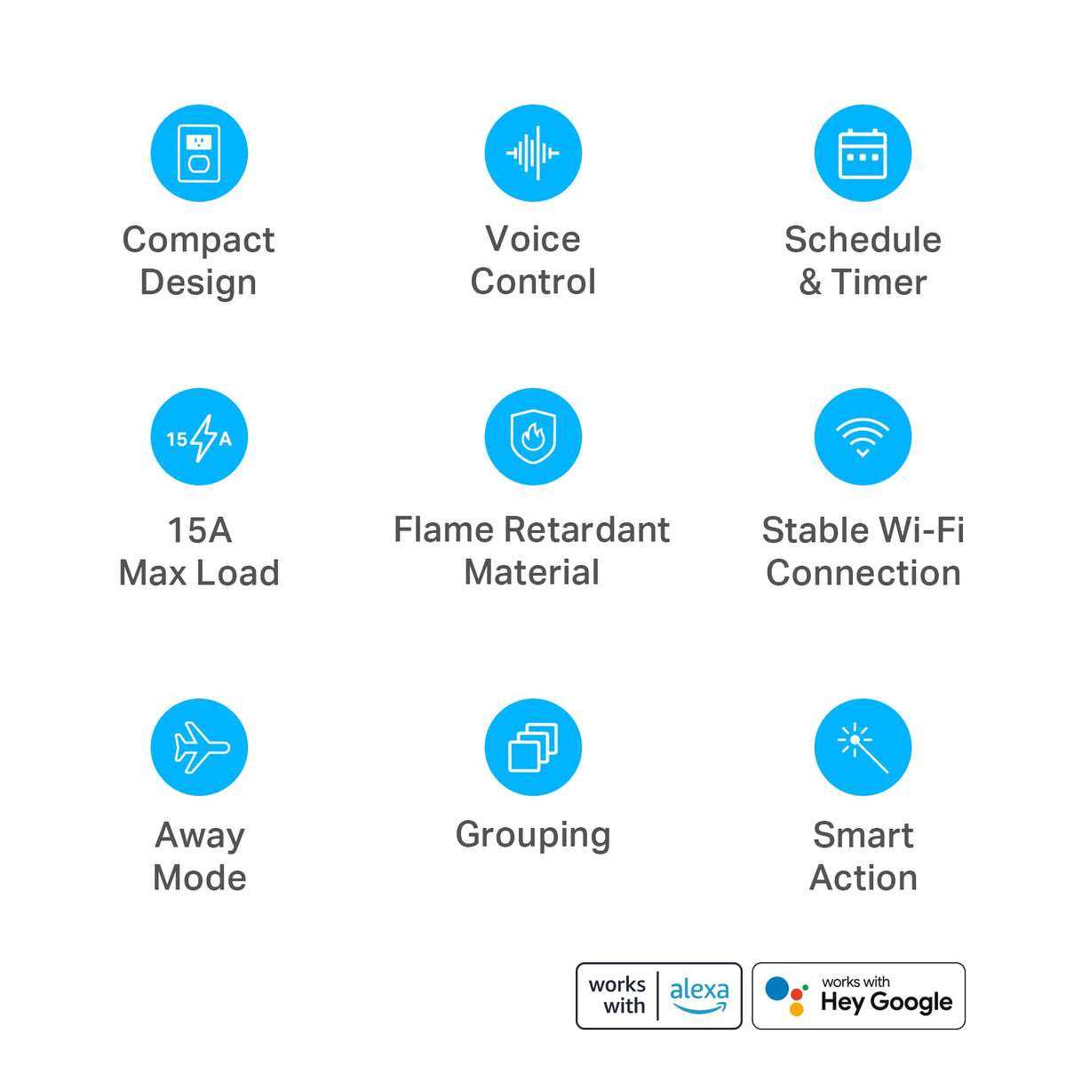 Kasa Smart Plug Ultra Mini 15A, Smart Home Wi-Fi Outlet Works with Alexa, Google Home & IFTTT, No Hub Required, UL Certified, 2.4G WiFi Only, 2 Count (Pack of 1)(EP10P2) , White