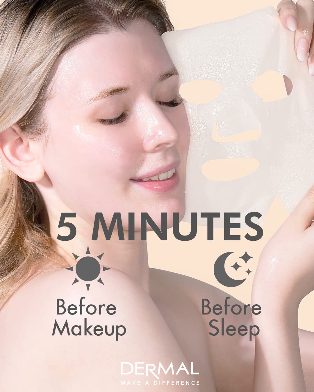 DERMAL 24 Combo Pack Made in Korea Facial Mask – 20+ Years of K-Beauty Experience, Premium Quality Korean Sheet Masks for Daily Skincare Routine