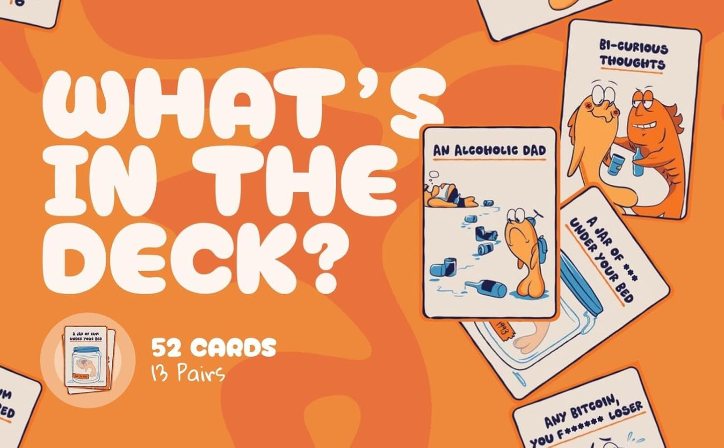 Go F Yourself! – The Grown Up Go Fish Card Game You've Always Wanted | Hilarious Party Game for Grown Ups, 2+ Players | 52 Cards, 13 Unique Pairs