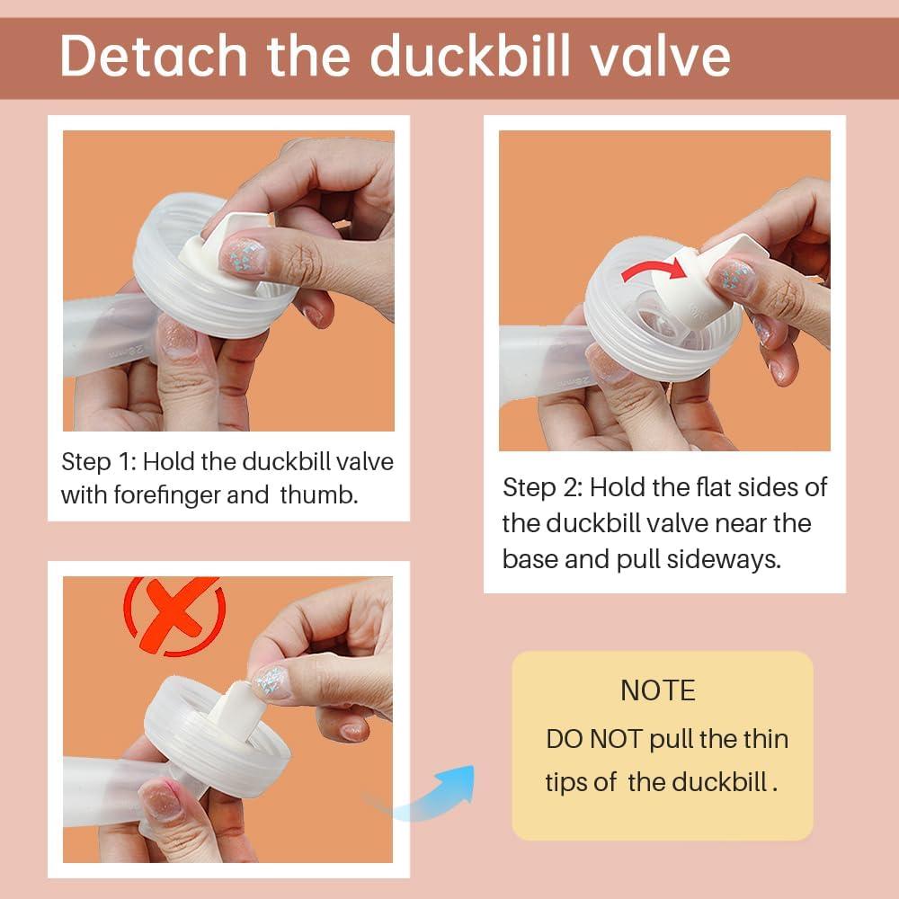 PumpMom-us Breast Pump Parts for Spectra, Replace Duckbill Valves Tubes Backflow Protector Membrane for Spectra S1 S2 9 Plus Breastpumps