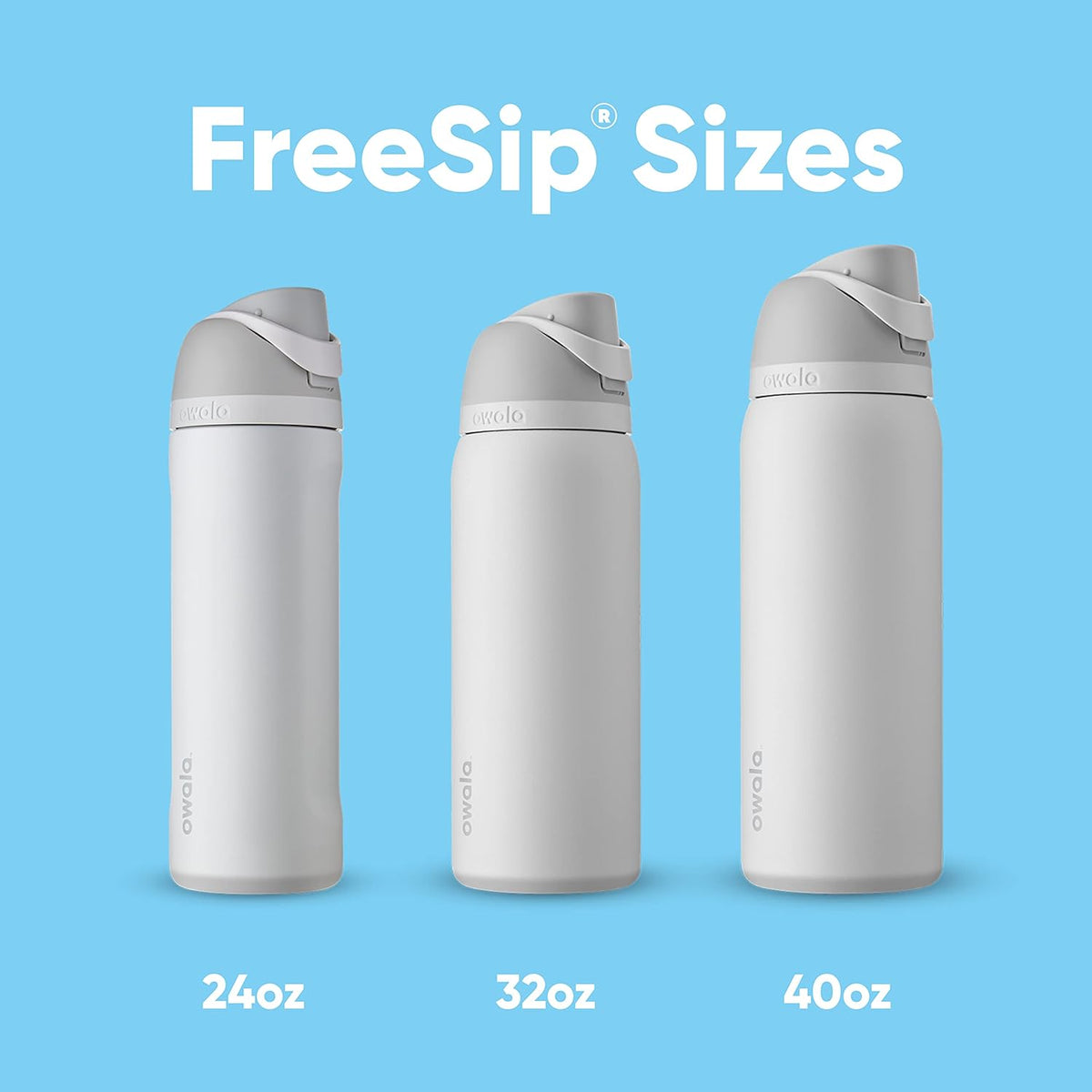 Owala FreeSip Insulated Stainless Steel Water Bottle with Straw, BPA-Free Sports Water Bottle, Great for Travel, 24 Oz, Shy Marshmallow