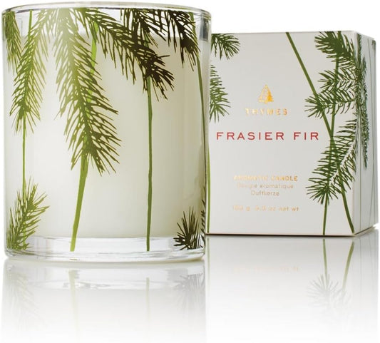 Thymes Frasier Fir Pine Needle Candle – Holiday Candles for Home Scented with Notes of Crisp Siberian Fir, Cedarwood & Sandalwood – Decor – Gifts for Women & Men (6.5 oz)