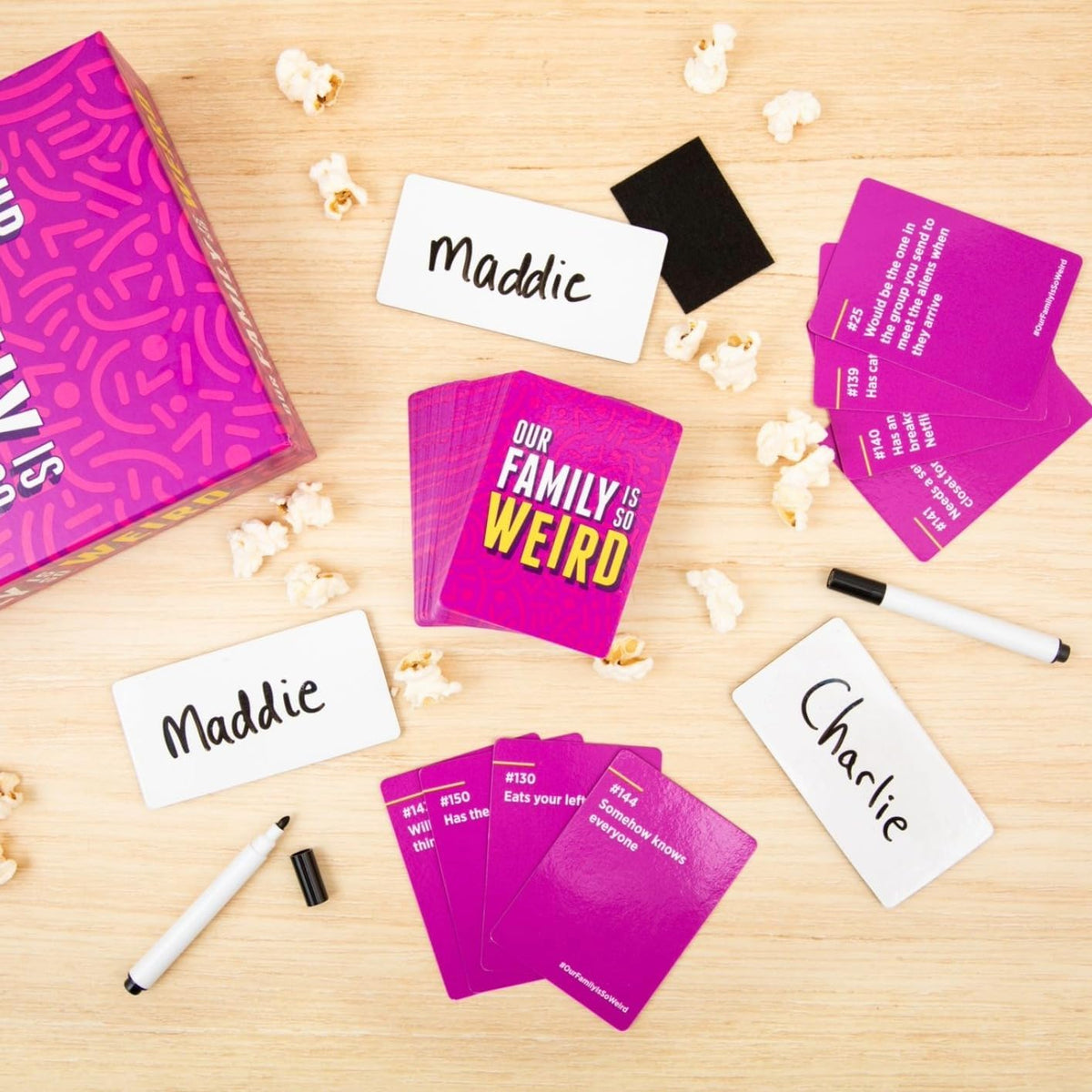 DSS Games Our Family is So Weird [A Family Card Game to Decide Who’s Most Likely to | Game Night Idea for Teens, Adults & Groups | Great for Reunions, Vacation, Road Trips]