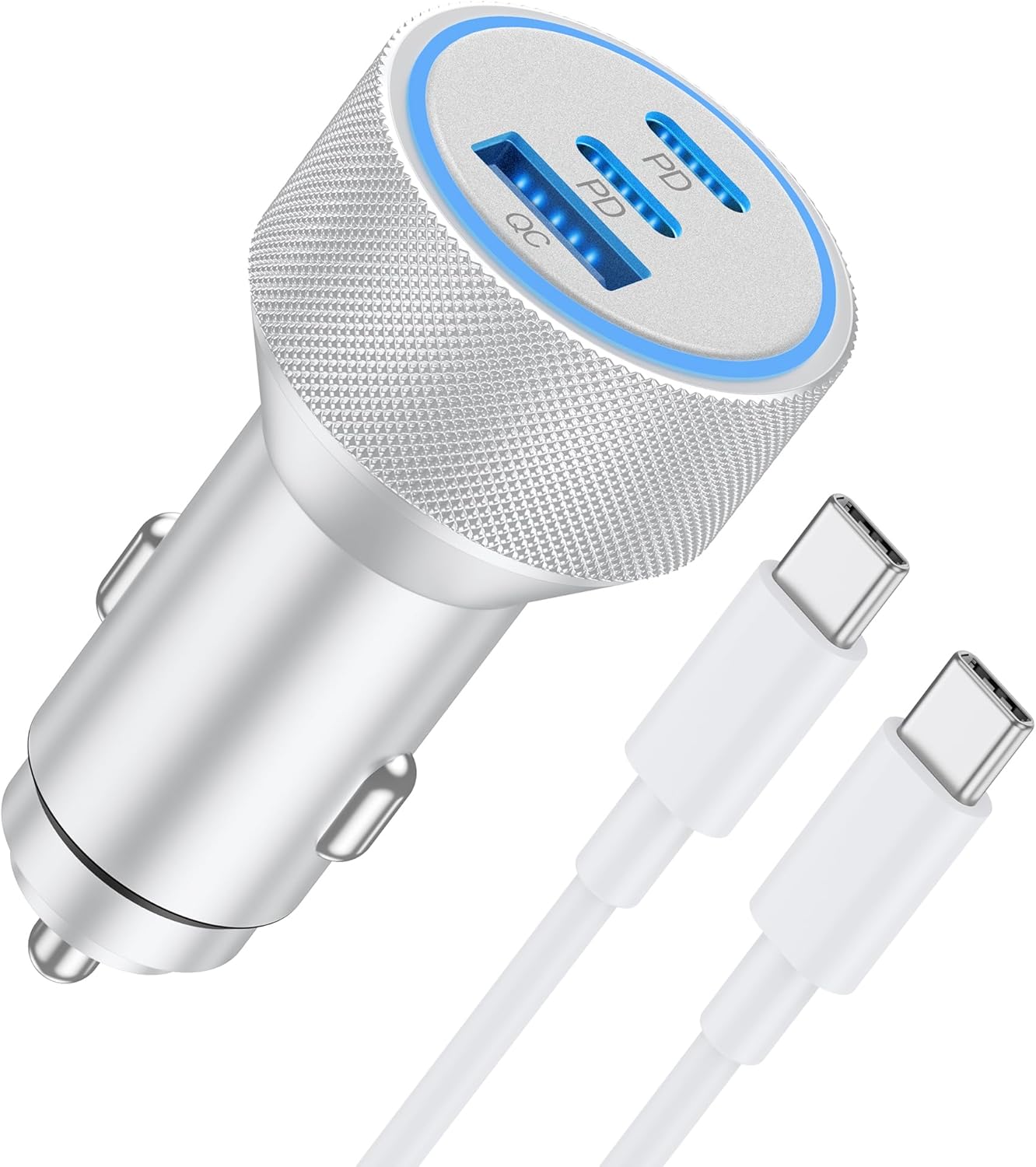 WODENTA for iPhone 17/16/15 Pro Max Car Charger, 67W 3-Port Fast USB C Car Charger Power Cigarette Lighter Adapter with 3FT USB C to C Cable for iPhone 17/17 Pro/Air/16/15 Pro Max/Plus/16e, iPad
