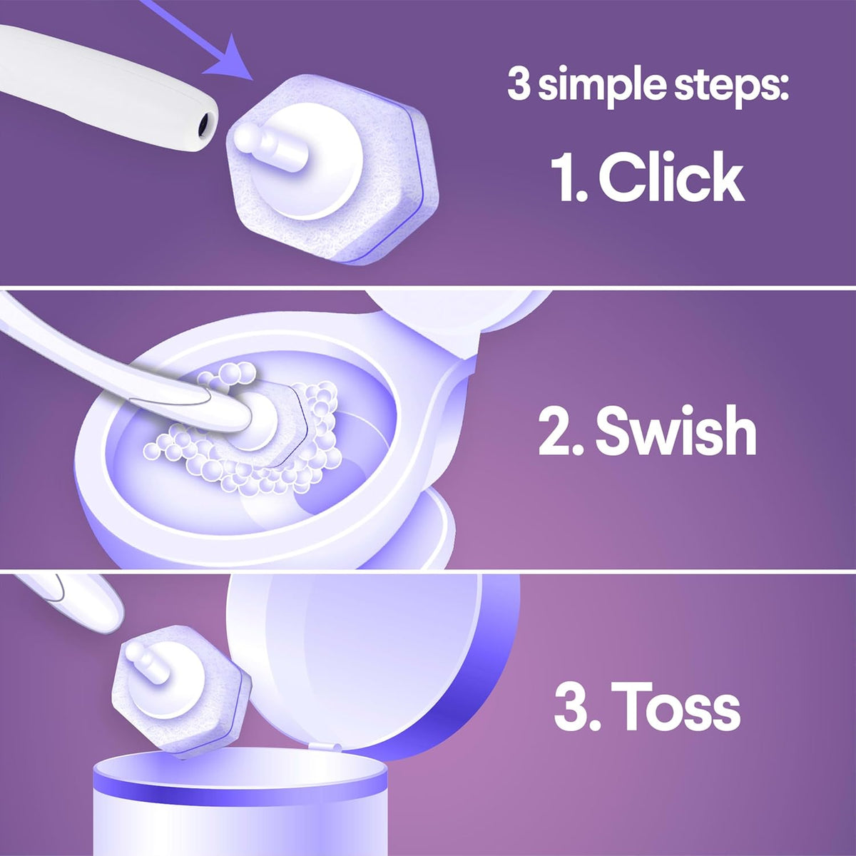 CLOROX Scentiva ToiletWand Refills, Lavender and Jasmine, Dorm Room Essentials, 10 Count