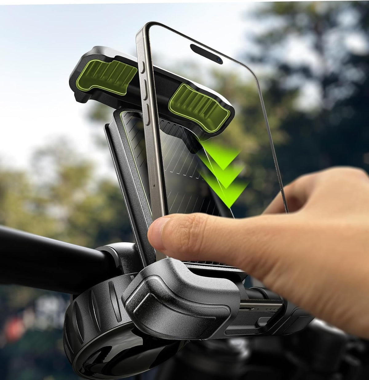 LISEN Bike Phone Holder, [Super Easy Install] Ultra Stable Motorcycle Phone Mount, Ebike Accessories Bicycle Handlebar Holder Mount Gift for Adults Kids Bike Gear Accessories for iPhone Samsung Pixel