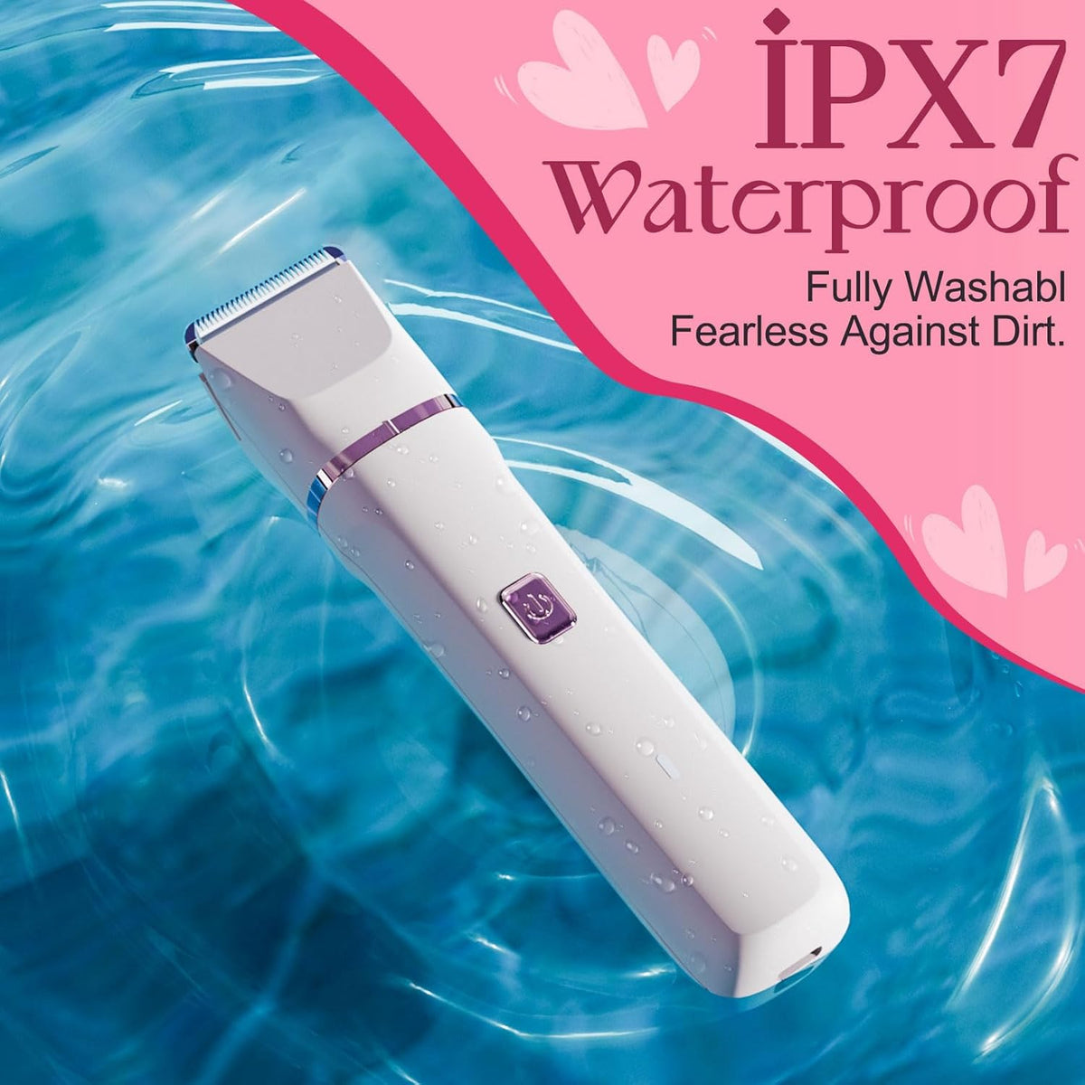 Bikini Trimmer for Women - Painless Electric Razors for Silk Skin,Cordless Body Shaver for Trip,Replaceable Lady Facial Razor, IPX7 Waterproof&Easy Cleaning, Ceramic Blade, Gifts for Her