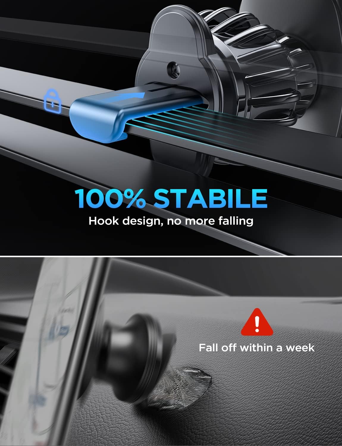 LISEN 2 Pack Magnetic Phone Holder for Your Car Magnet for Phone Car Mount Vent 6 Military Magnets Vent Cell Phone Holder Mount for Car Plate Fit All, Gifts for Women Men, Car Accessories
