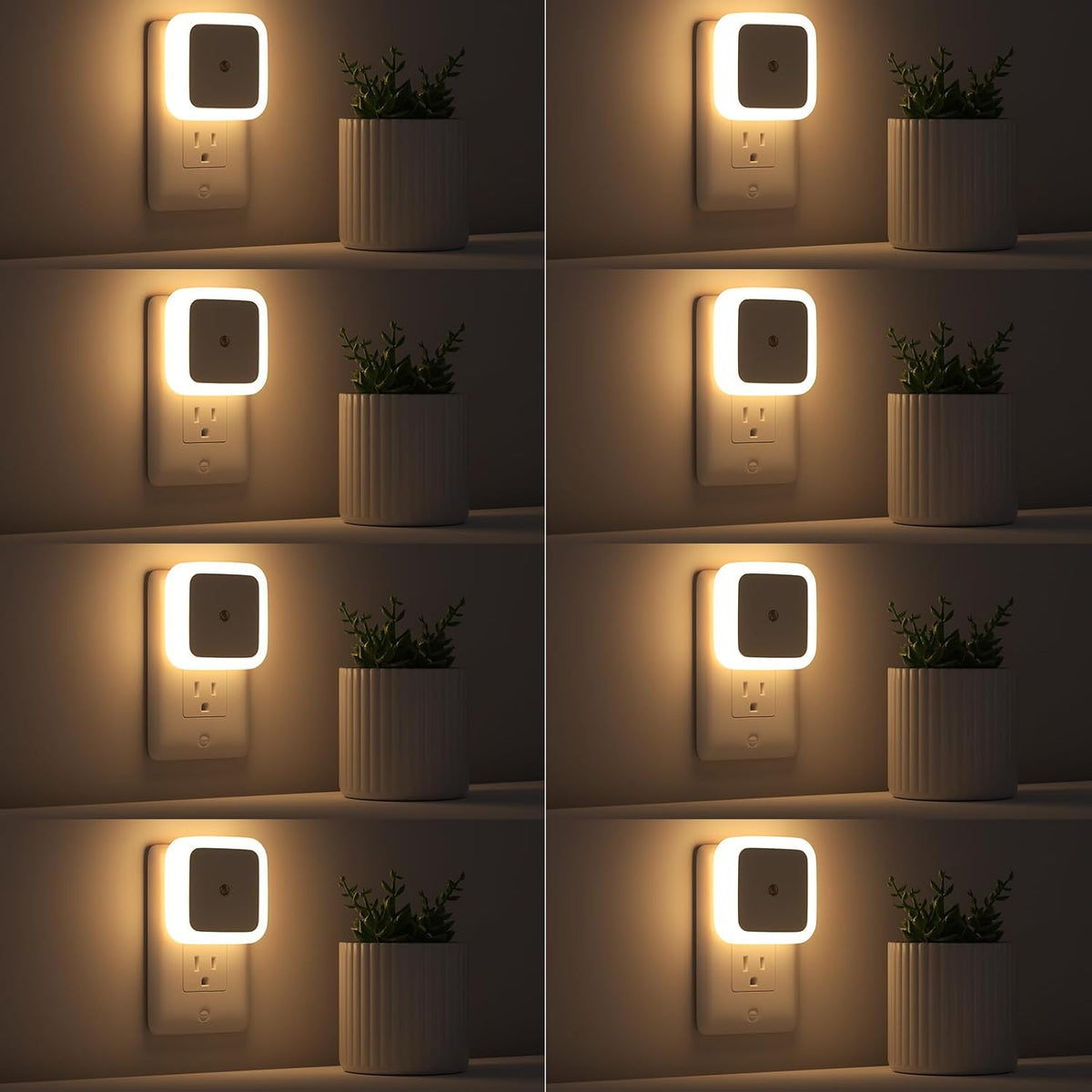 Sujeet Night Light, Night Lights Plug into Wall 8-Pack, Nightlight Plug in Night Light, Dusk to Dawn Night Lamp Led (Warm White)