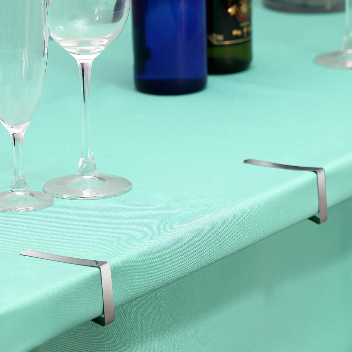 12 Pack Heavy Duty Stainless Steel Tablecloth Clips – Non-Slip Table Cover Clamps for Picnic, Wedding, Buffet, Party & Outdoor Dining – Fits Tables up to 1.4"