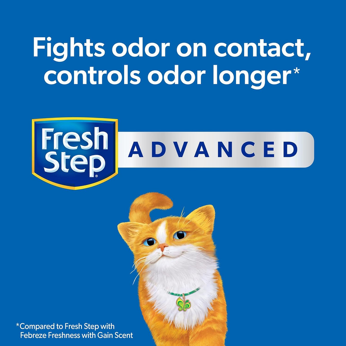Fresh Step Odor Shield Advanced Multi Cat Clumping Litter with Febreze Freshness, Gain Original Scent, 18.5 lb Each, Pack of 2 (Package May Vary)