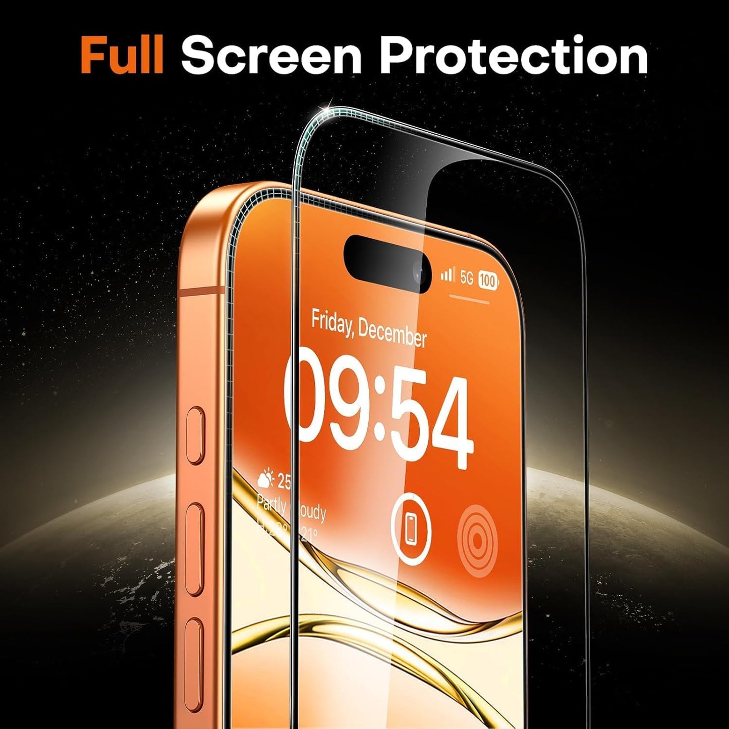 TOCOL for iPhone 17 Pro Max Screen Protector/iPhone 16 Pro Max Screen Protector 6.9-Inch Instant Installation Tempered Glass HD Clear Full Coverage Protection Case Friendly 2 Pack
